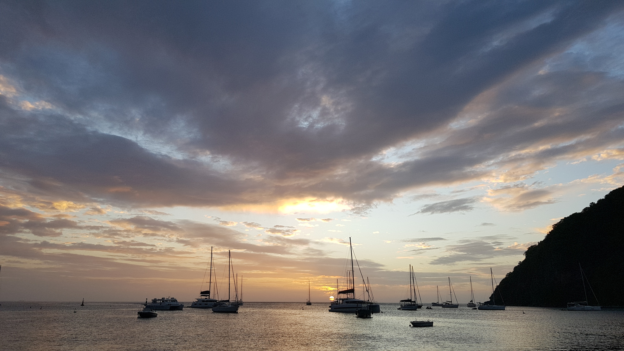 Caribbean improv 6 - My, Travels, Caribs, Guadeloupe, Sunset, Sea, Longpost