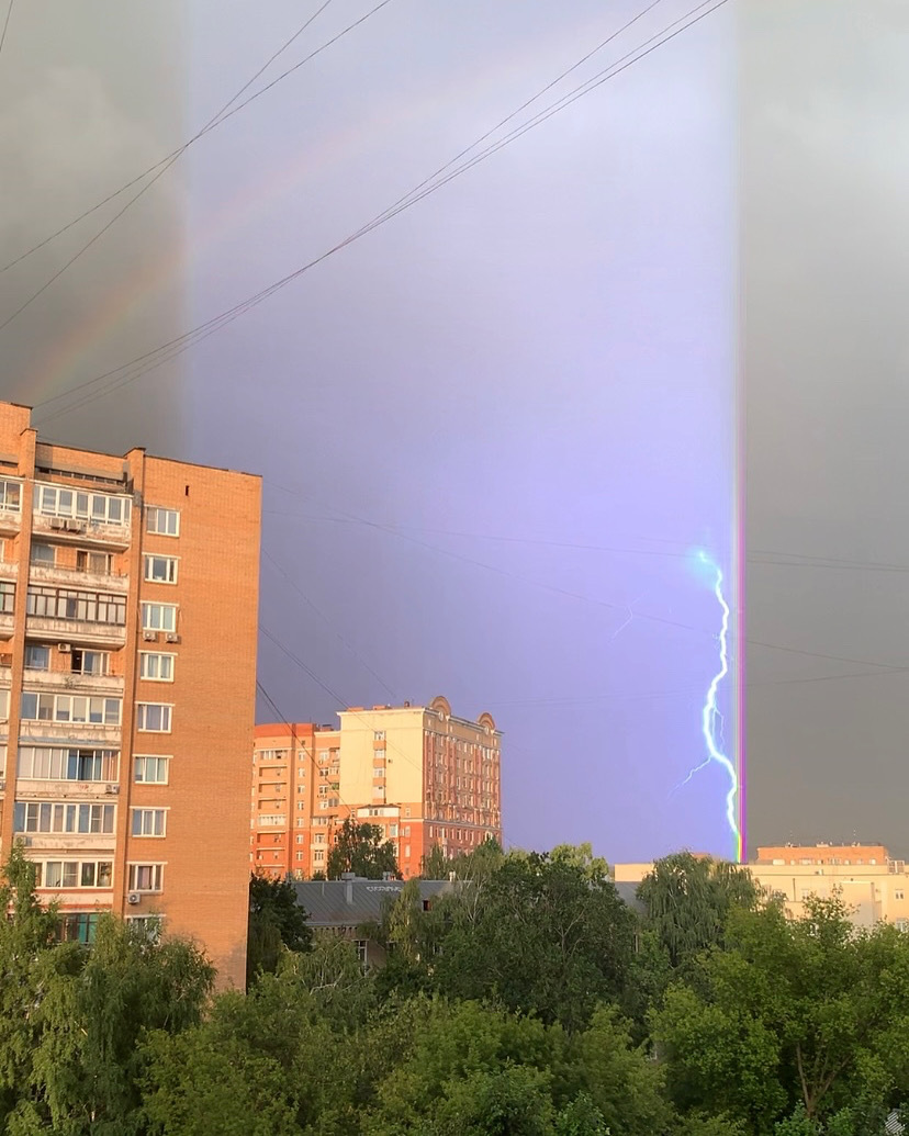 Combo - My, Thunderstorm, Lightning, Sky, Rainbow, The photo