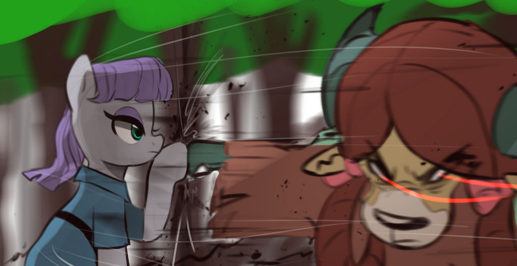 Hoof fight - My little pony, Yona, Maud pie, Marenlicious, Art