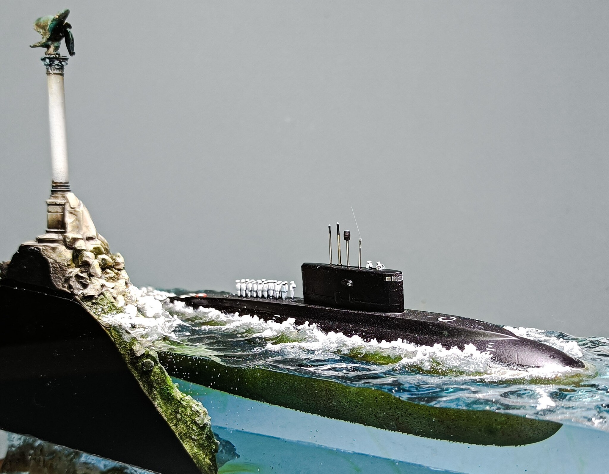 Sevastopol - My, Collecting, Collection, Modeling, Stand modeling, Navy, Navy Day, Presents, Sea, Submarine, Underwater world, Fleet, Black Sea Fleet, Northern Fleet, Varshavyanka, Epoxy resin, With your own hands, Hand grenade, Children, Longpost, Needlework without process