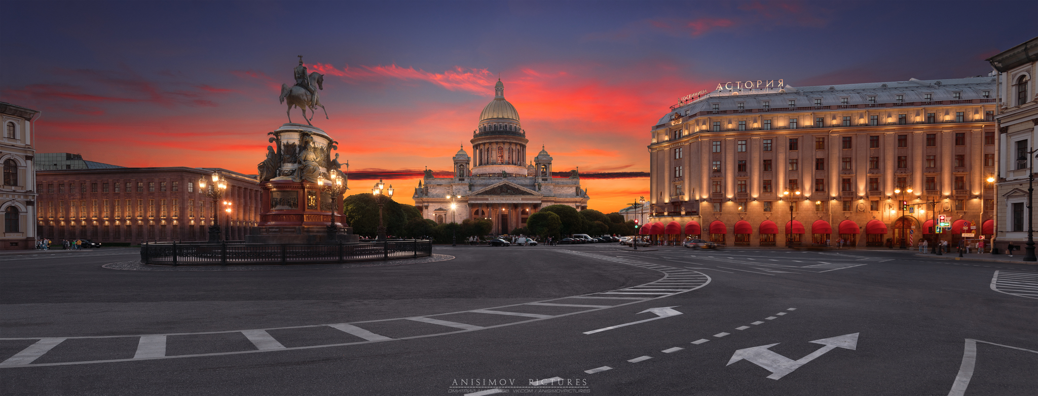 Ночной Петербург Исаакиевский собор