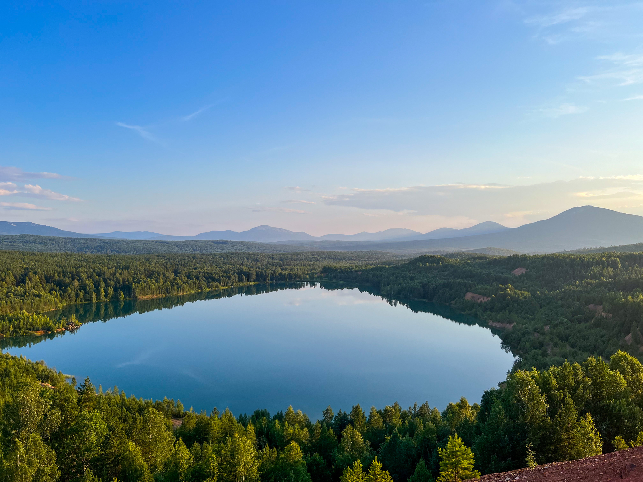 View from a tent somewhere in the Urals - My, Ural, Travels, Tent, The mountains, beauty of nature, Lake, The photo