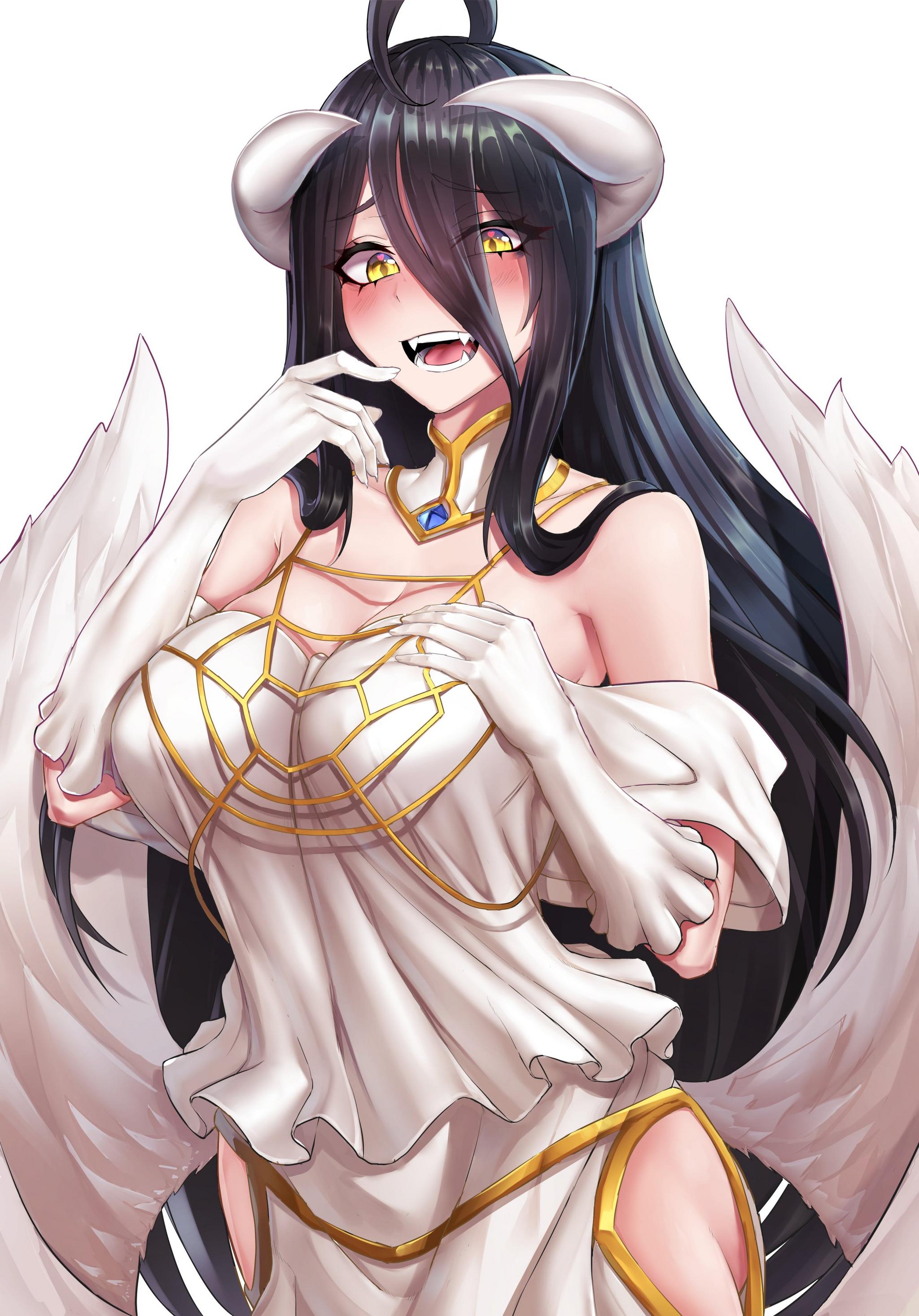 Albedo - Art, Anime, Anime art, Overlord, Albedo, Succubus, Girl with Horns