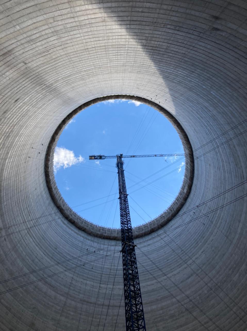 cooling tower - My, Cooling tower, nuclear power station, Kursk Nuclear Power Plant, Building