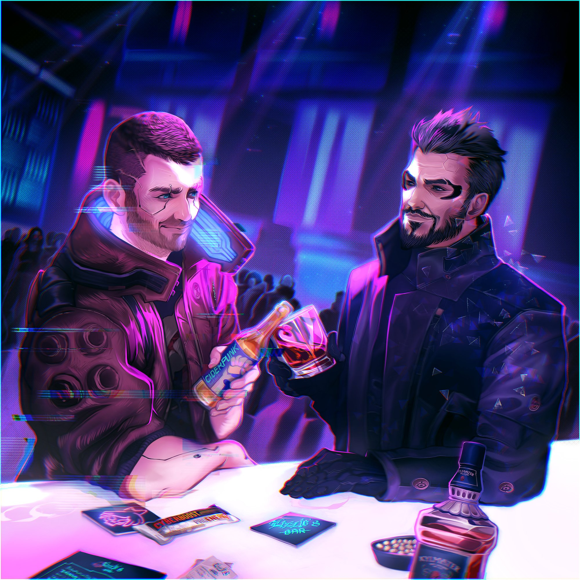 { Figured for three } - Games, Art, Cyberpunk 2077, Deus Ex, Crossover, Deus Ex Human Revolution