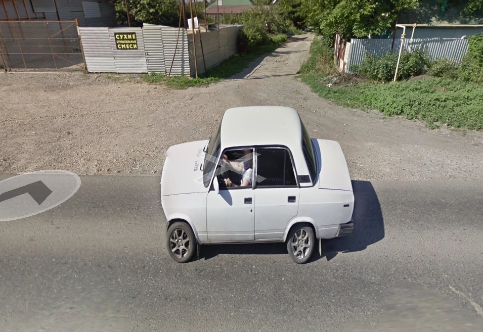 Cars from google maps - In contact with, Auto, Google, Humor, Longpost, Google maps