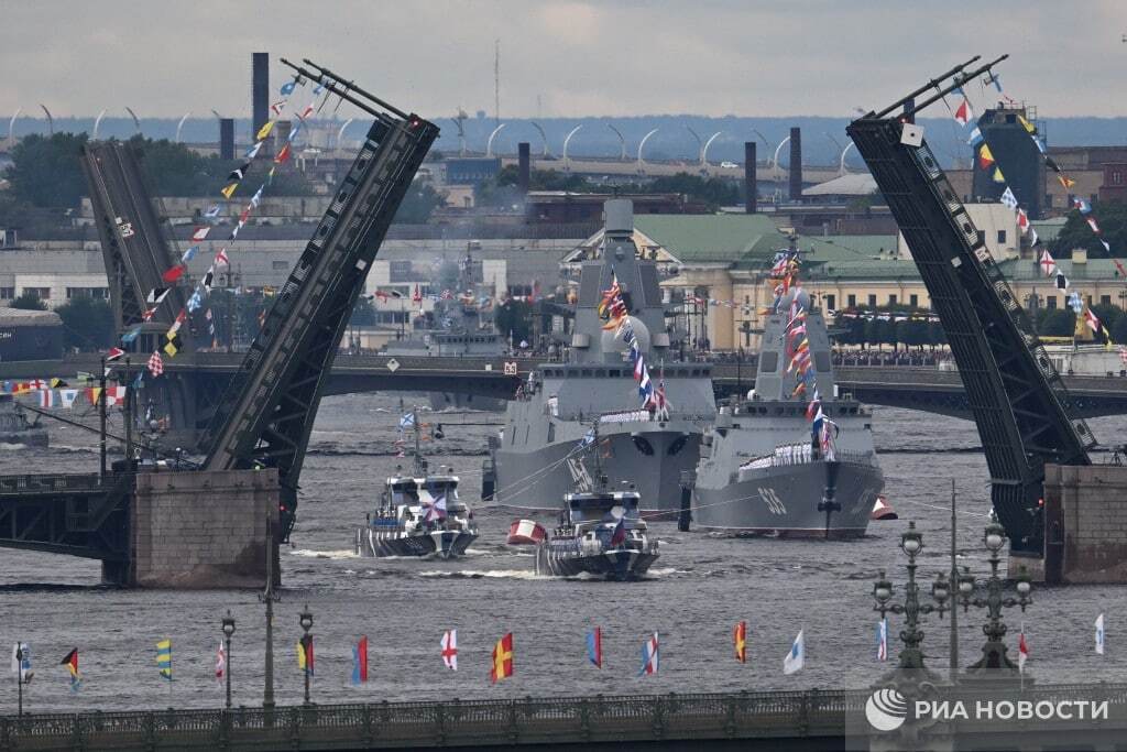 Footage from the main naval parade in honor of Navy Day - Риа Новости, Navy Day, Navy, Fleet, Holidays, Combat ships, Longpost