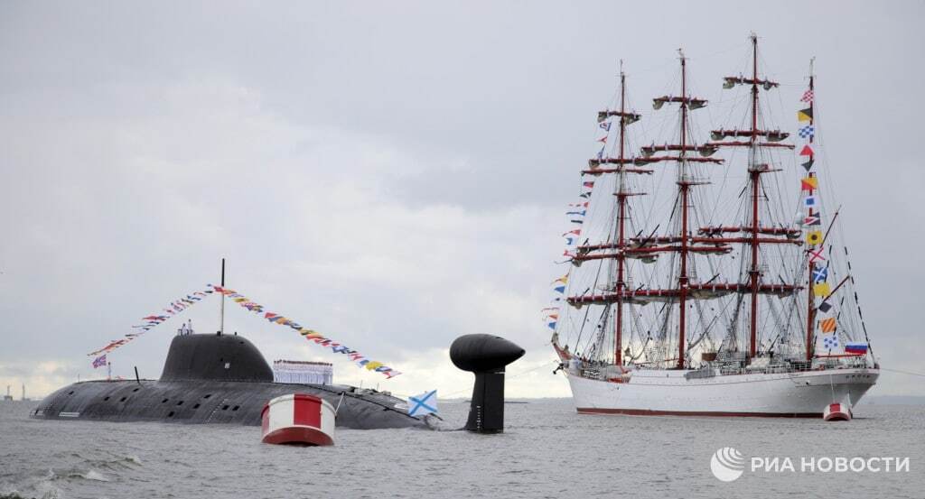 Footage from the main naval parade in honor of Navy Day - Риа Новости, Navy Day, Navy, Fleet, Holidays, Combat ships, Longpost