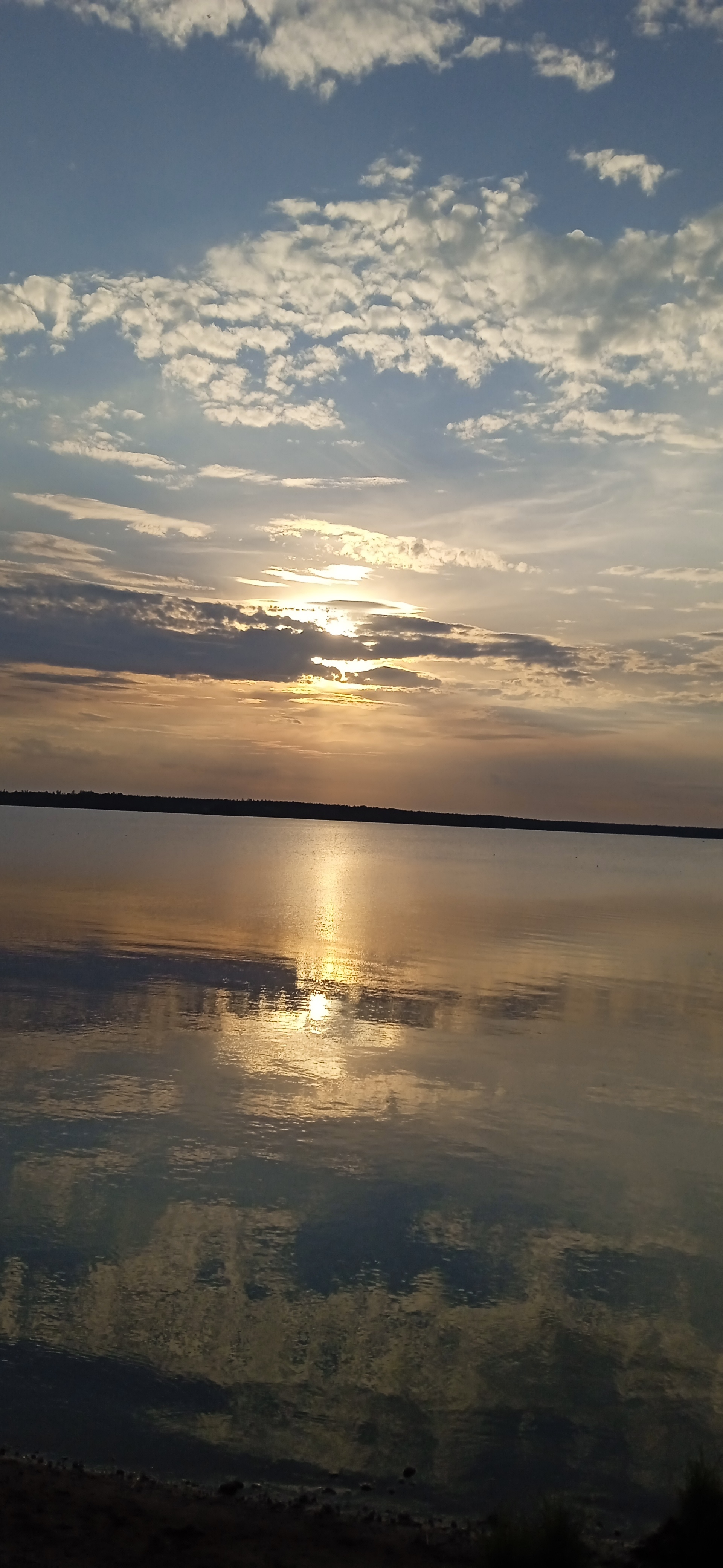 Sunset at Lake Peno Tver Region - My, beauty of nature, Lake, Longpost