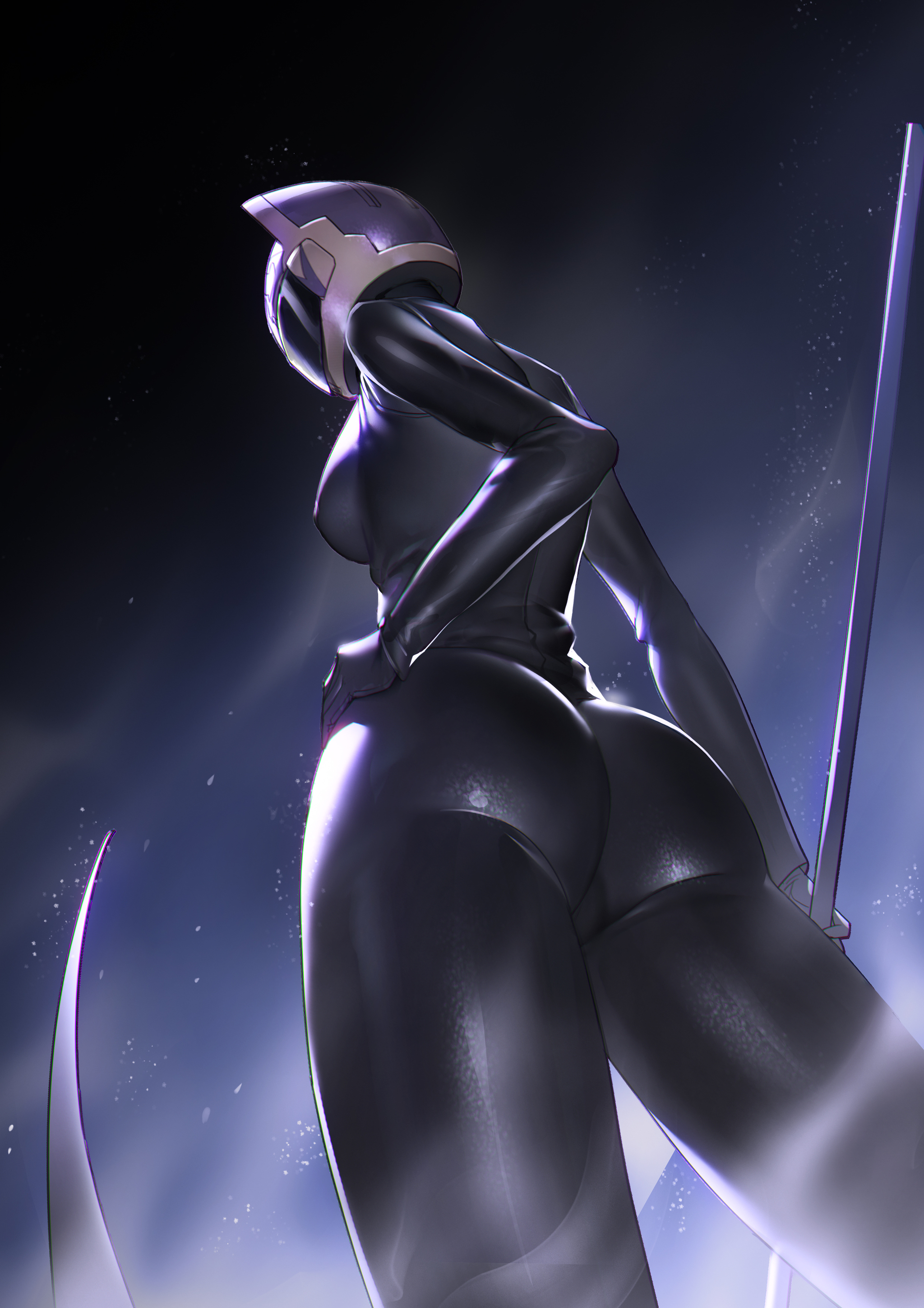 Celty - NSFW, Art, Anime, Anime art, Hand-drawn erotica, Durarara !!, Celty sturluson, Booty, Dallahan