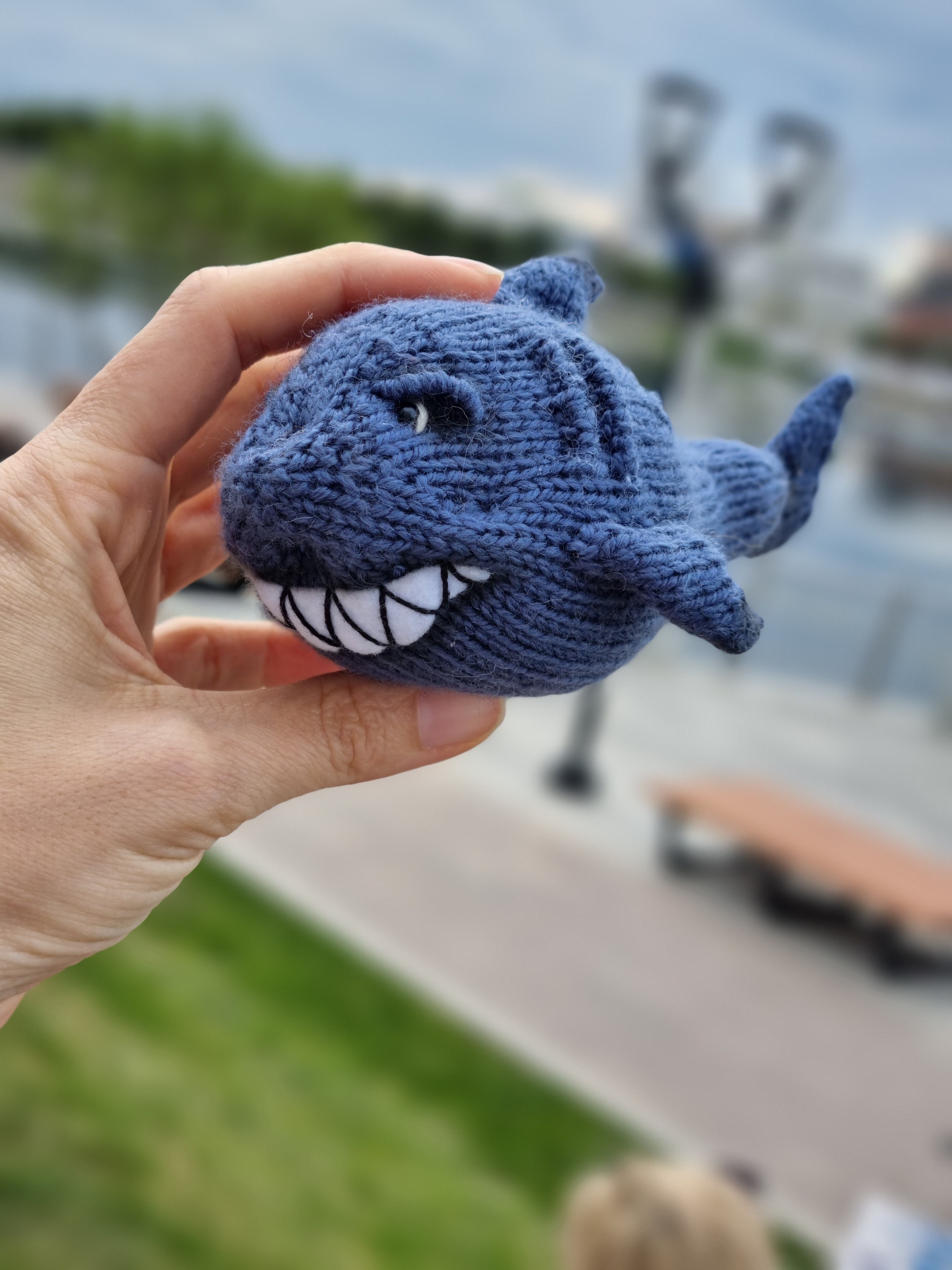 Shark... - My, Needlework without process, Shark, Knitting, Longpost