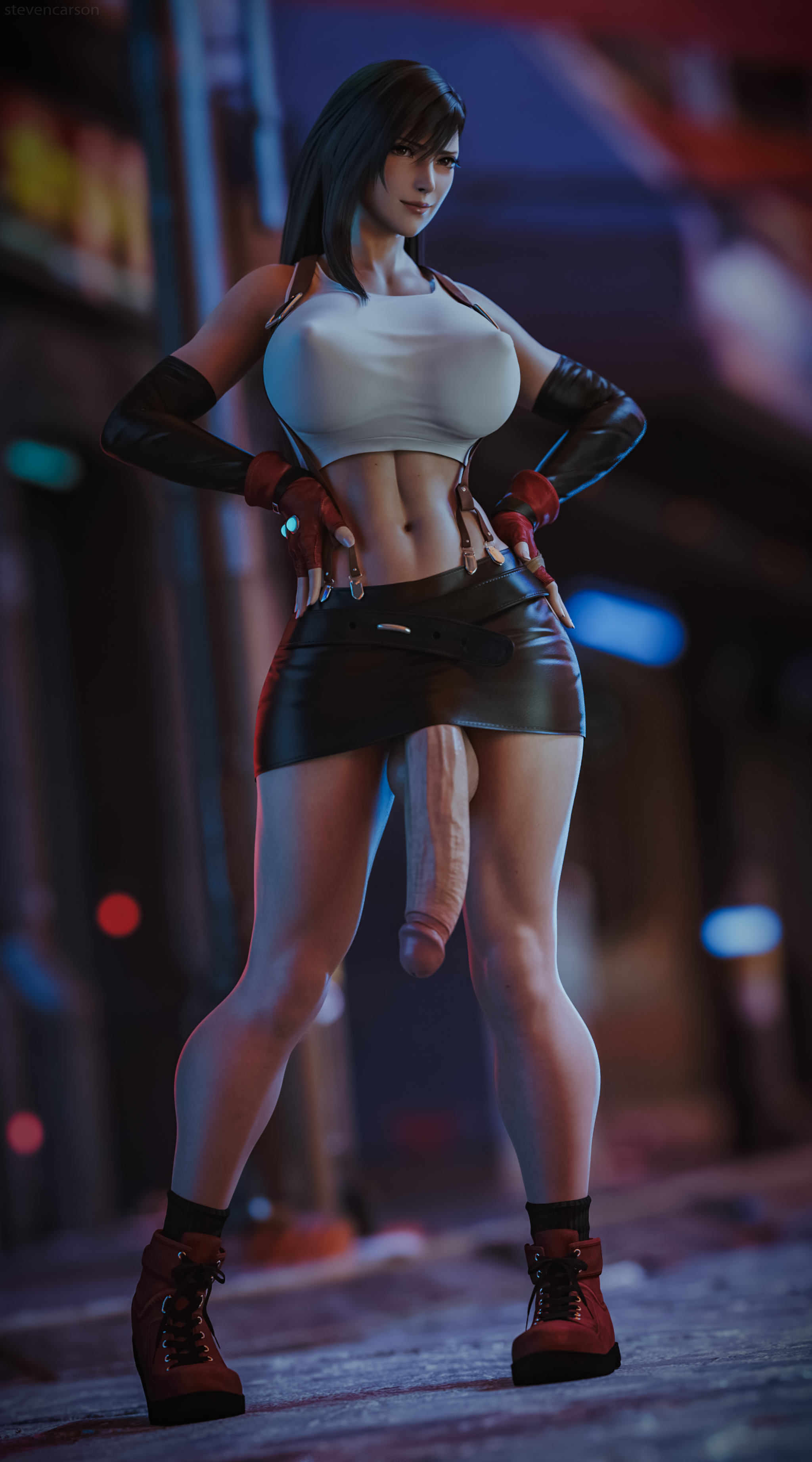 Tifa lockhart - NSFW, Futanari, Futa art, Big dick futa, Tifa lockhart, Final fantasy vii, Stevencarson, Longpost