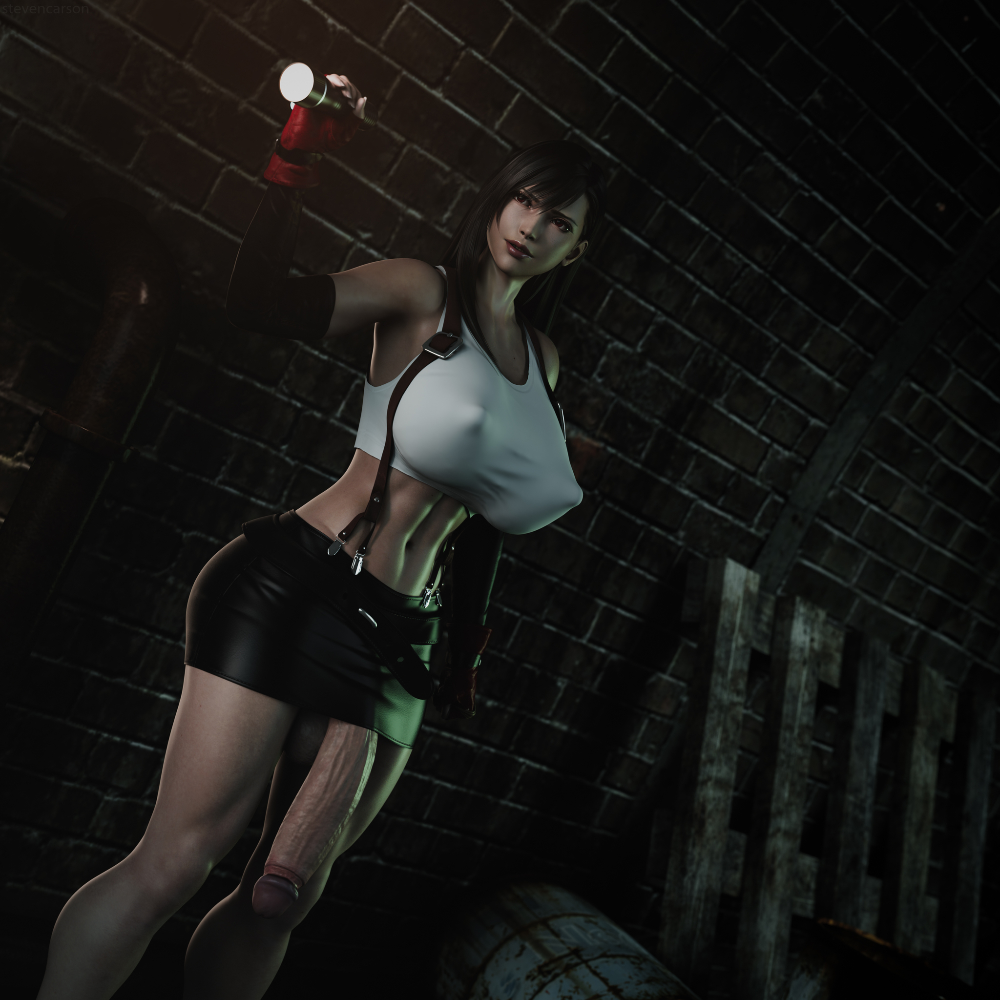 Tifa lockhart - NSFW, Futanari, Futa art, Big dick futa, Tifa lockhart, Final fantasy vii, Stevencarson, Longpost