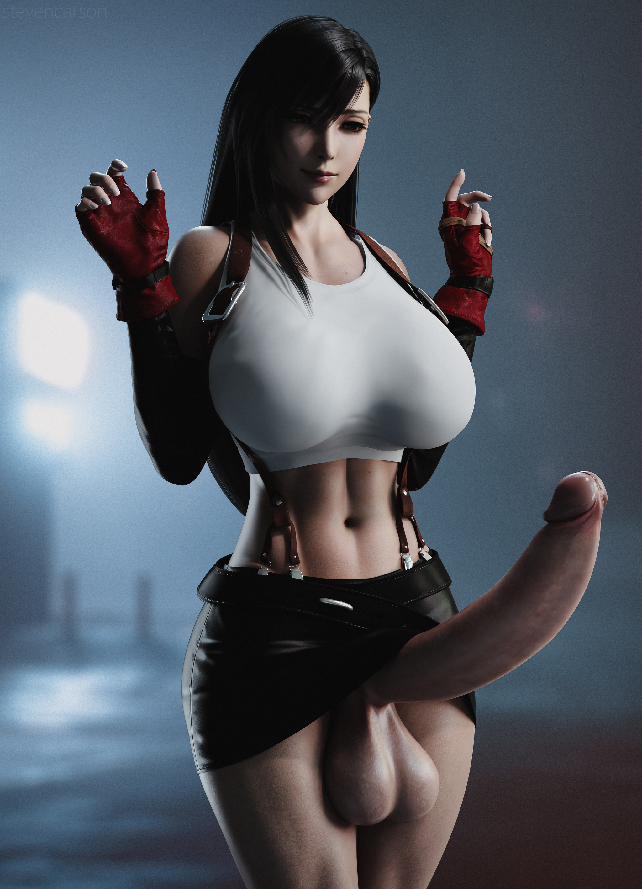 Tifa lockhart - NSFW, Futanari, Futa art, Big dick futa, Tifa lockhart, Final fantasy vii, Stevencarson, Longpost