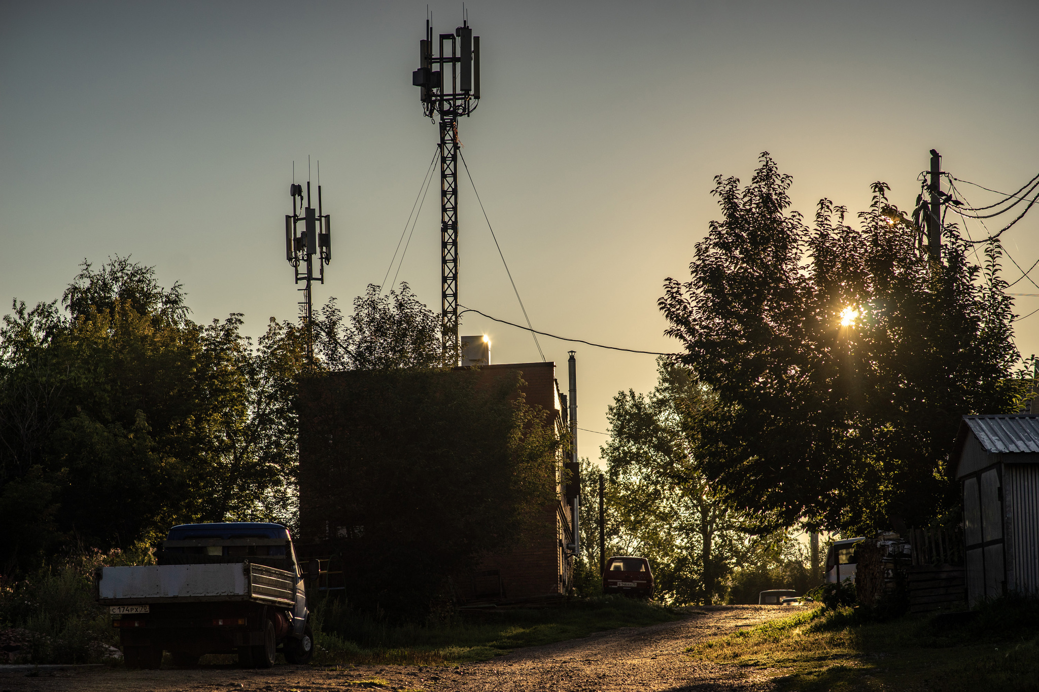 morning city - My, The photo, Tomsk, Siberia, Town, Morning, cat, Longpost