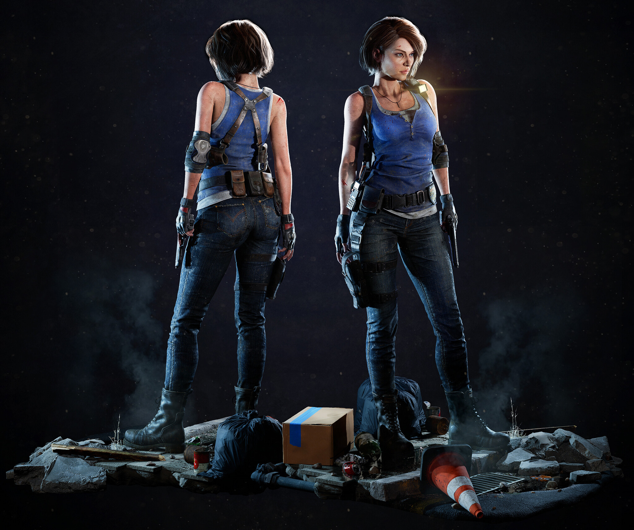 Jill Valentine - Art, Artstation, Games, Resident evil 3, Jill valentine, 3D, Video, Soundless, Longpost