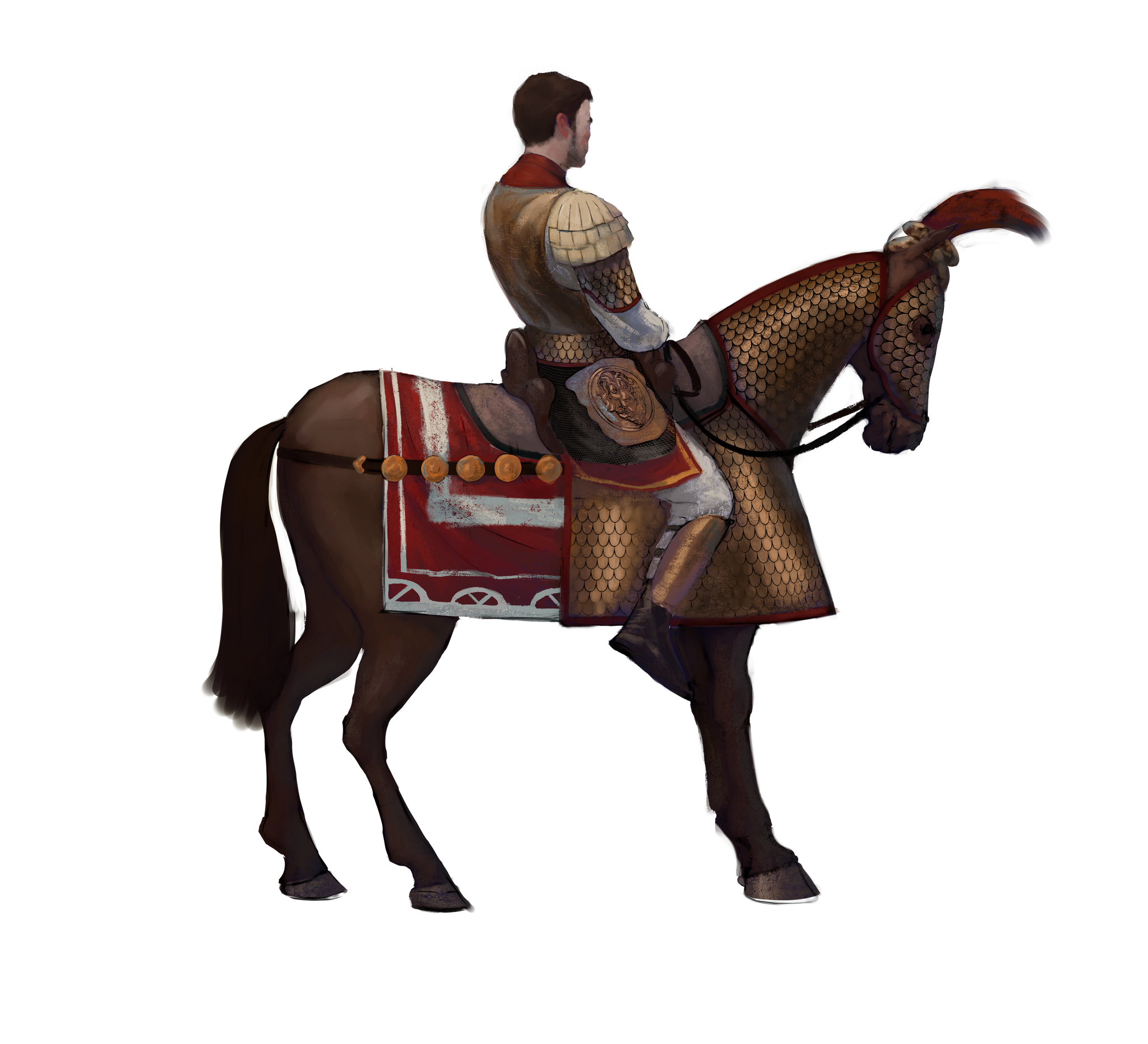 Cavalry Commander - My, Game art, Characters (edit), Photoshop, Computer graphics