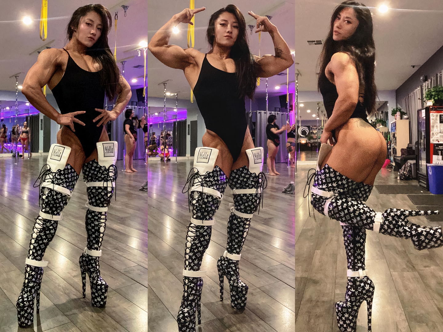 Olivia Bian - Olivia Bian, Strong girl, Sleep-Sleep, Asian, Girls, Sports girls, Body-building, Bodybuilders, The photo, Video, Vertical video, Longpost