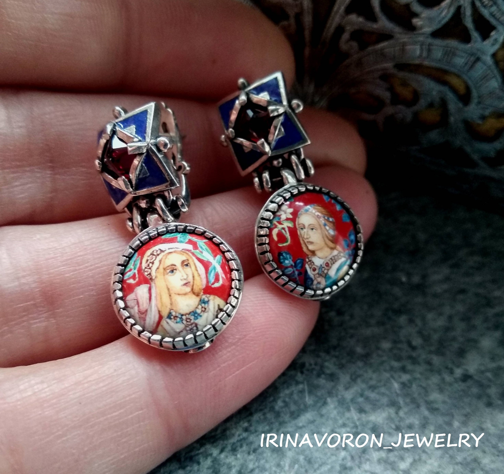 Earrings Ladies - My, Earrings, Jeweler, Decoration, Accessories, Portrait, Longpost, Needlework without process