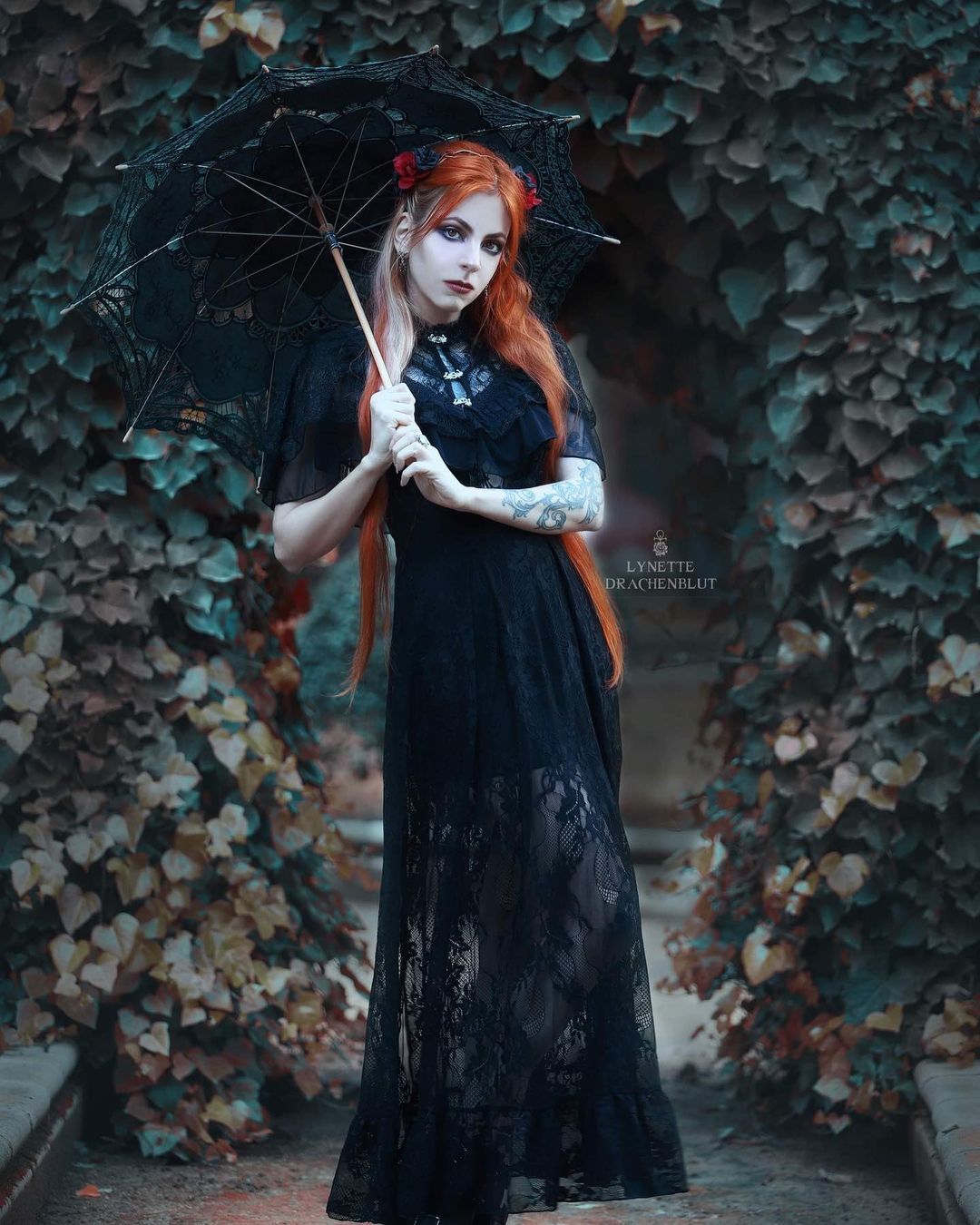 Lynette Drachenblut - Lynette Drachenblut, Girls, The photo, Models, Goths, Informals, Longpost