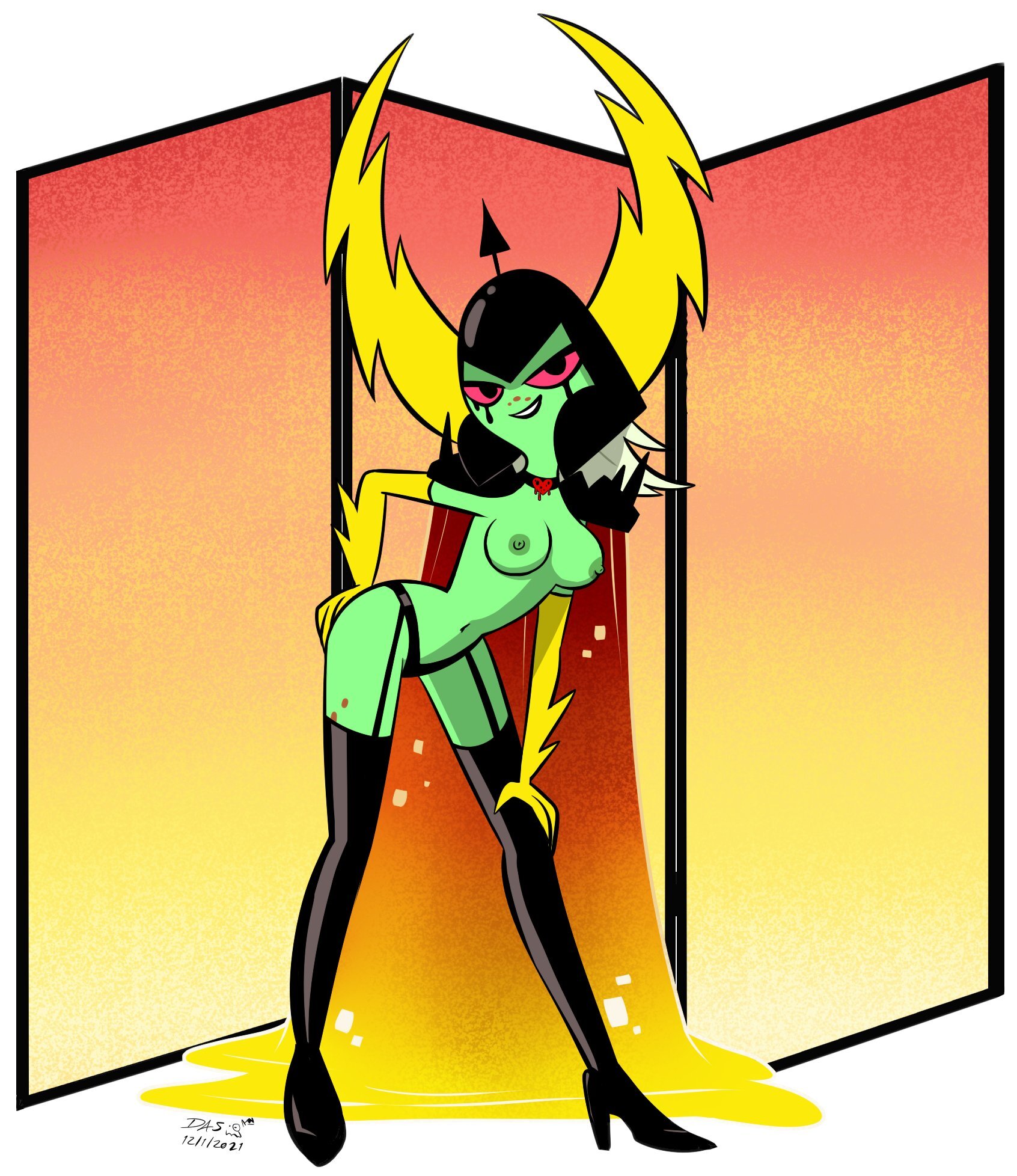 Lord Dominator (wander over yonder) - NSFW, Rule 34, Hand-drawn erotica, Cartoons, Walt disney company, Animated series, Boobs, Stockings, Longpost