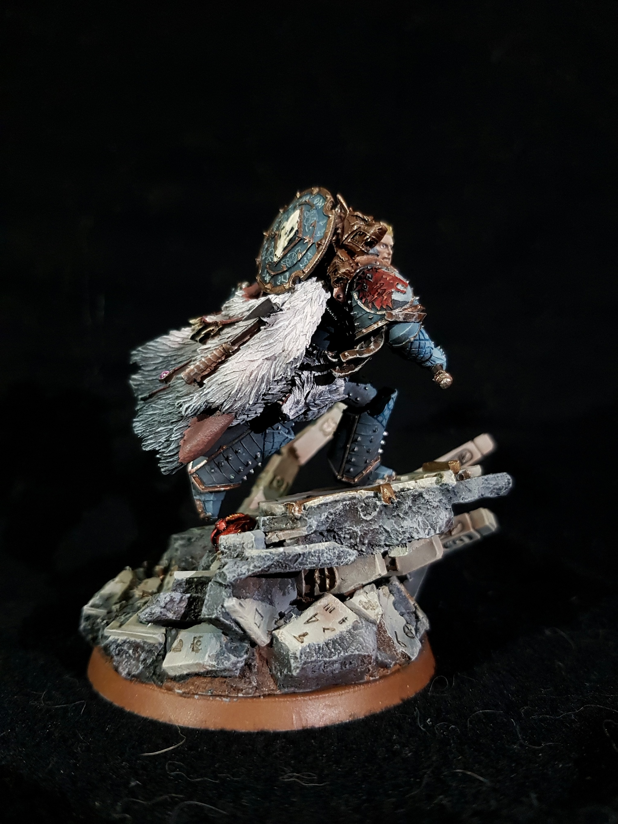 Leman Russ, Wolf King, Primarch of the VI Legion - My, Warhammer 40k, Painting miniatures, Adeptus Astartes, Modeling, Wh miniatures, Stand modeling, Longpost