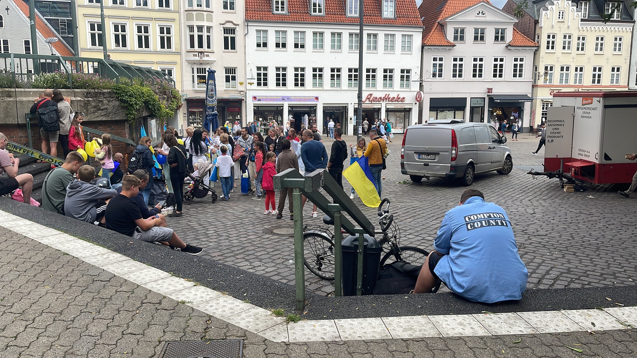 Protests in Flensburg - My, Politics, Germany, Video, Longpost