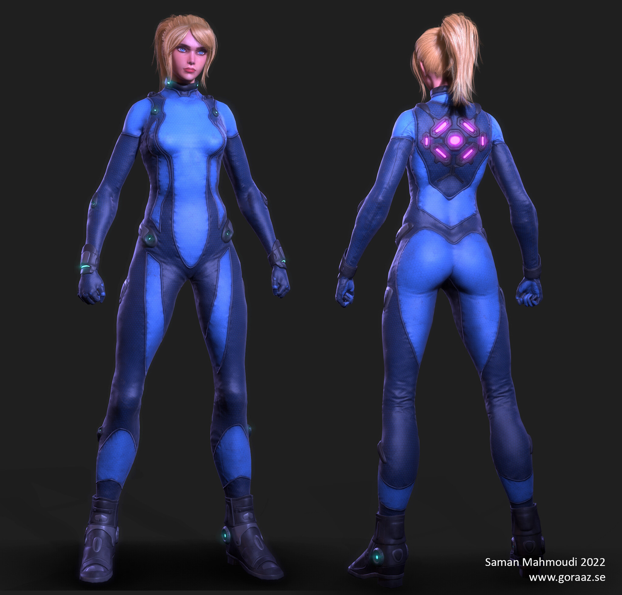 Samus Aran - Art, Artstation, Games, Metroid, Samus aran, 3D, Video, Soundless, Longpost