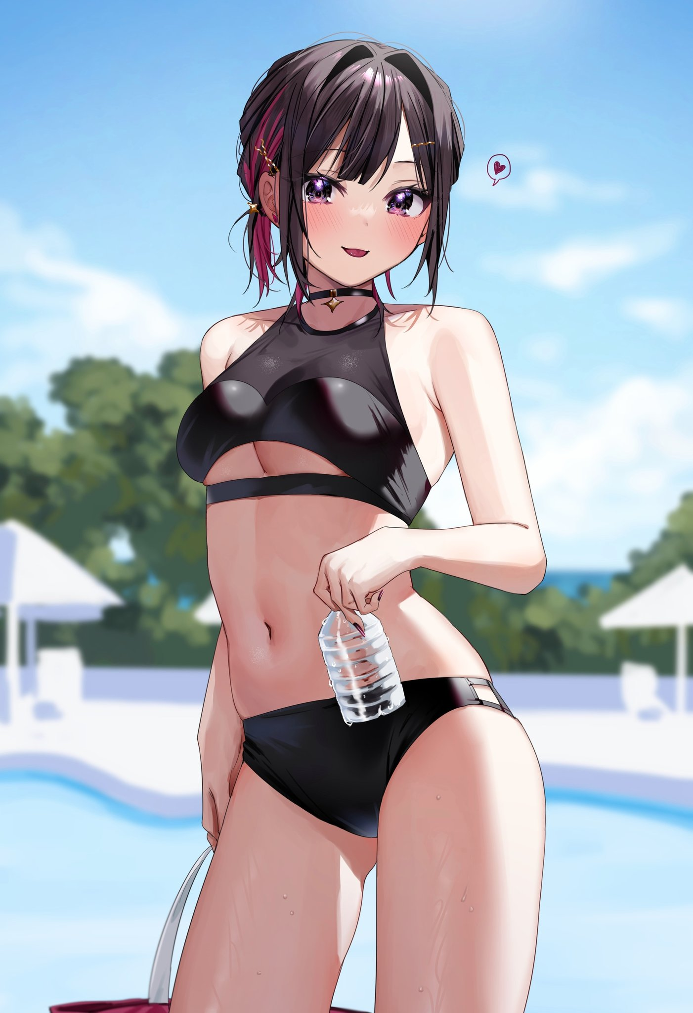 Koi-chan - NSFW, Anime, Art, Anime art, Original character, Swimsuit, Longpost