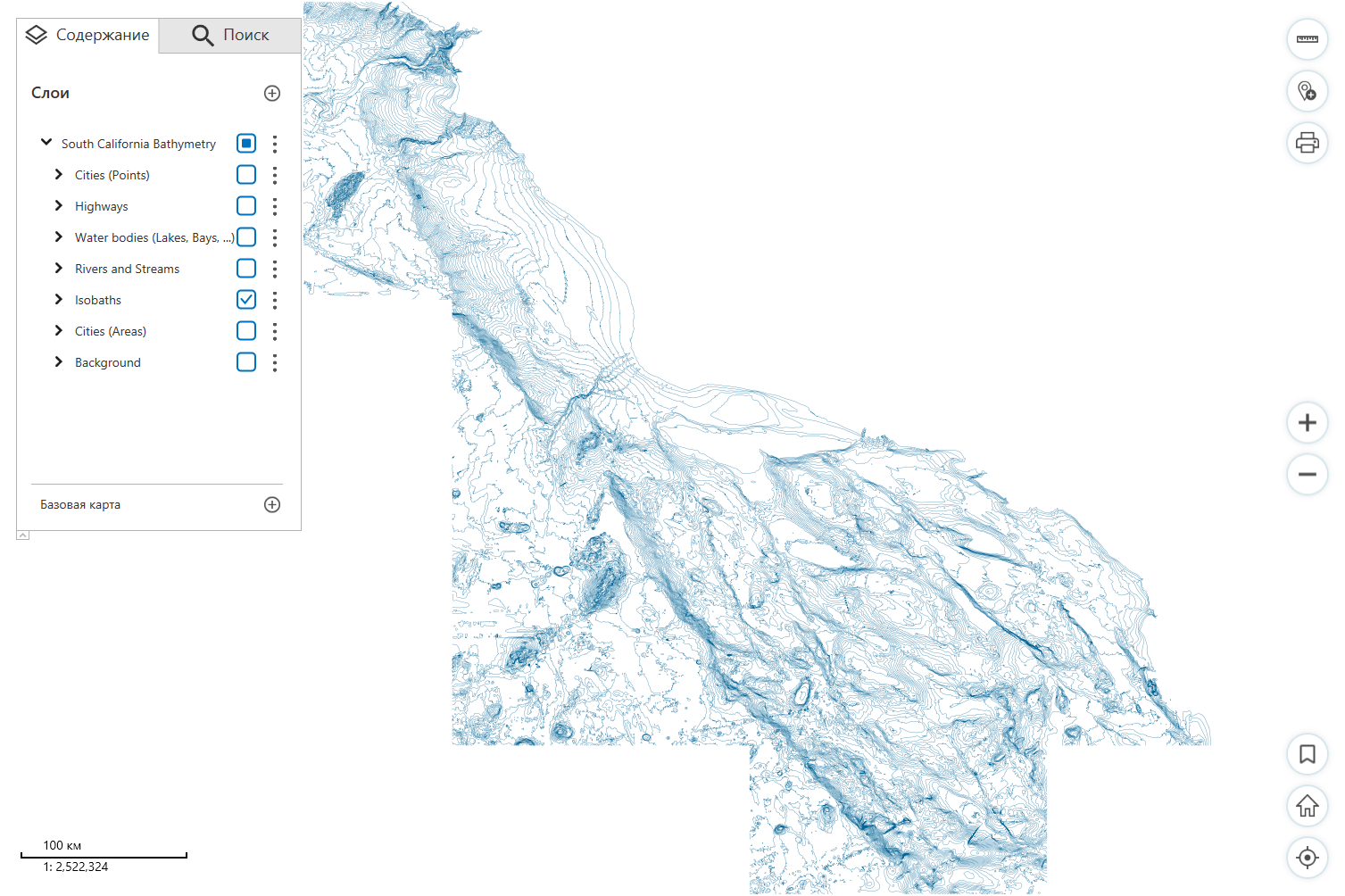 Southern California (bathymetry), USA - My, USA, North America, Southern California, California, Los Angeles, San Diego, Water, Topography, Relief, Depth, Cards, Interesting, Informative, Shore, Geographic information systems, Pacific Ocean, Geography, Longpost