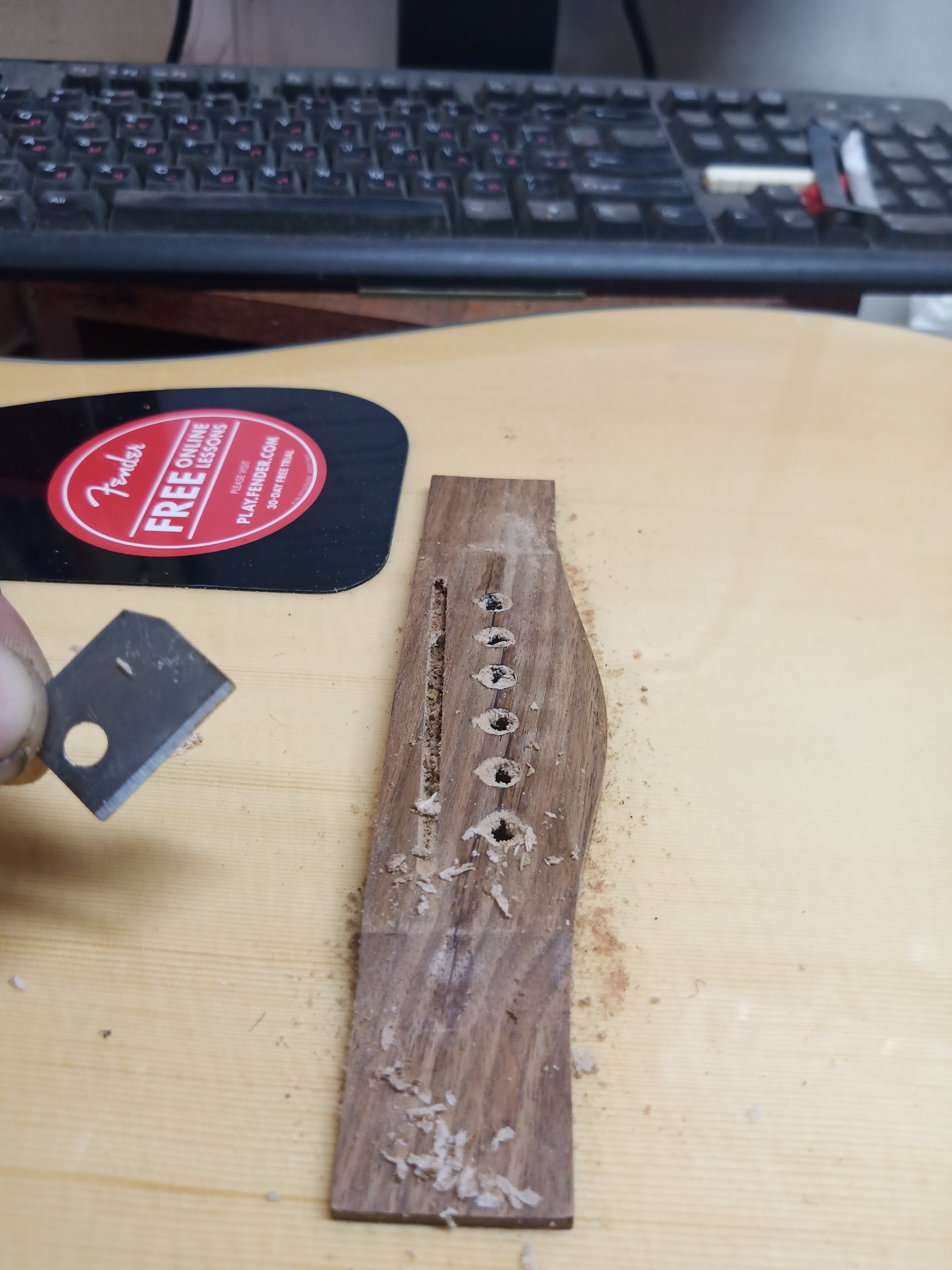 DIY guitar repair - Needlework with process, Crafts, Longpost, Recovery, Guitar, Repair, Wood products