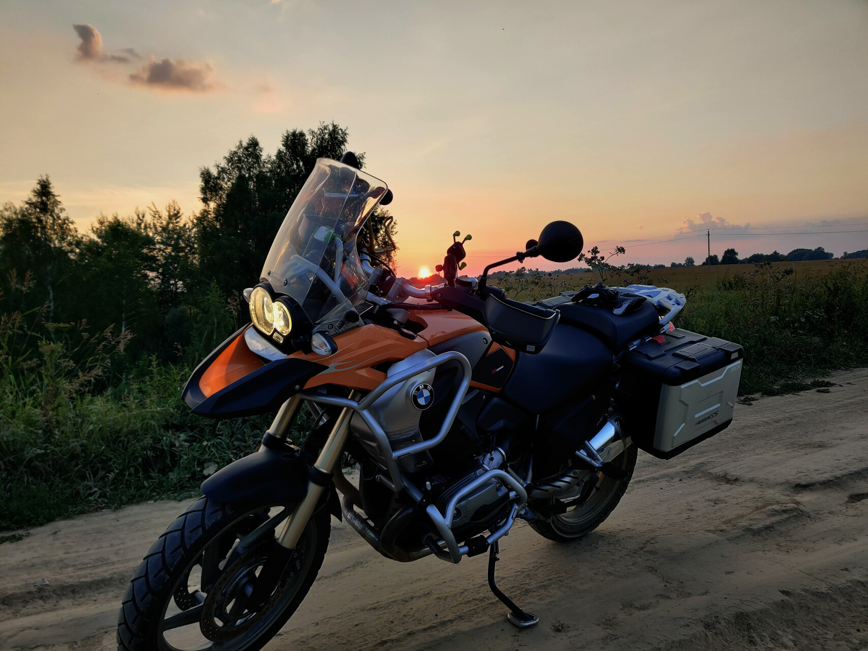 More Motosunsets - My, Moto, Motorcyclists, Sunset, Mobile photography, The photo, Longpost