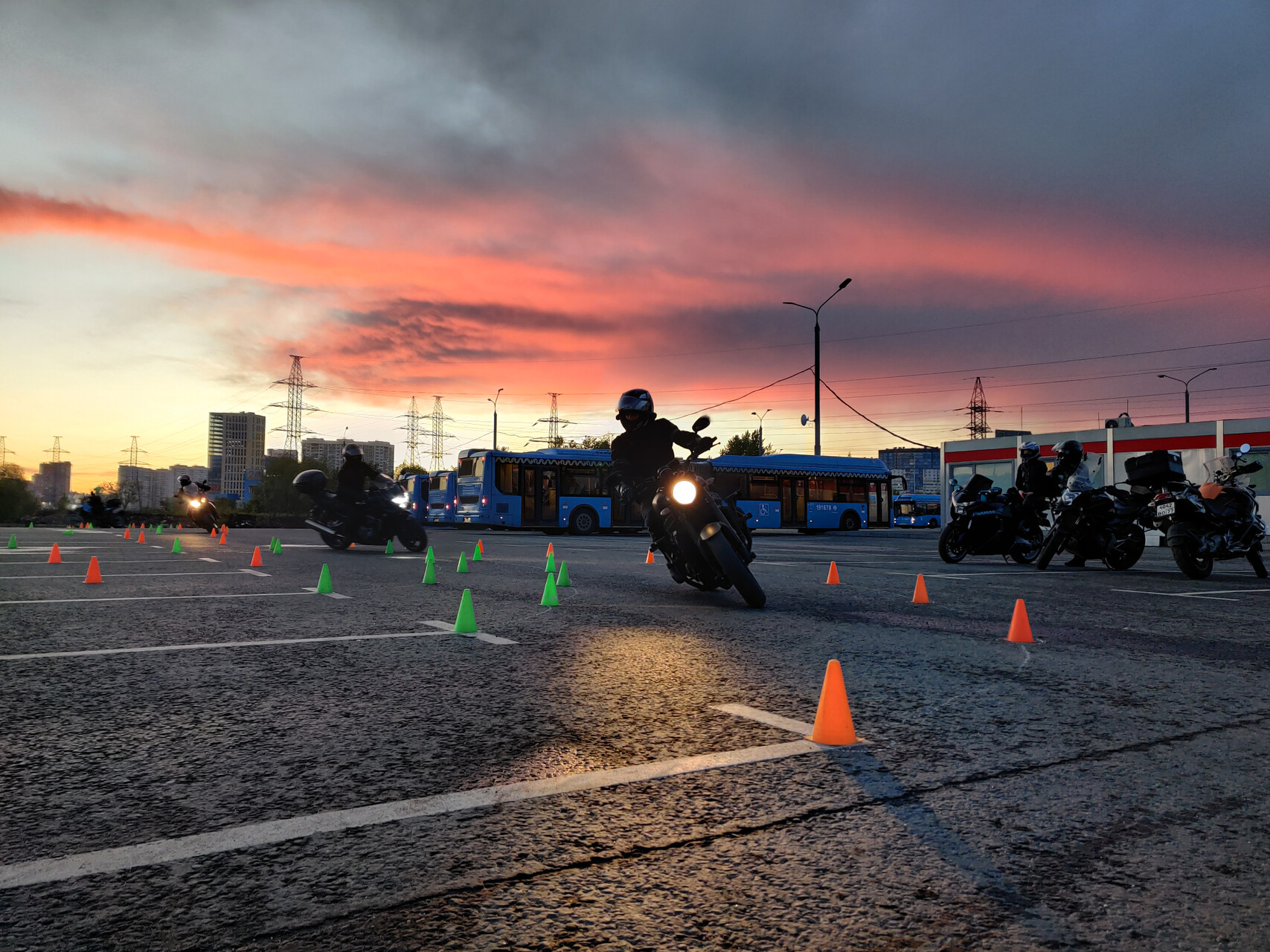 More Motosunsets - My, Moto, Motorcyclists, Sunset, Mobile photography, The photo, Longpost