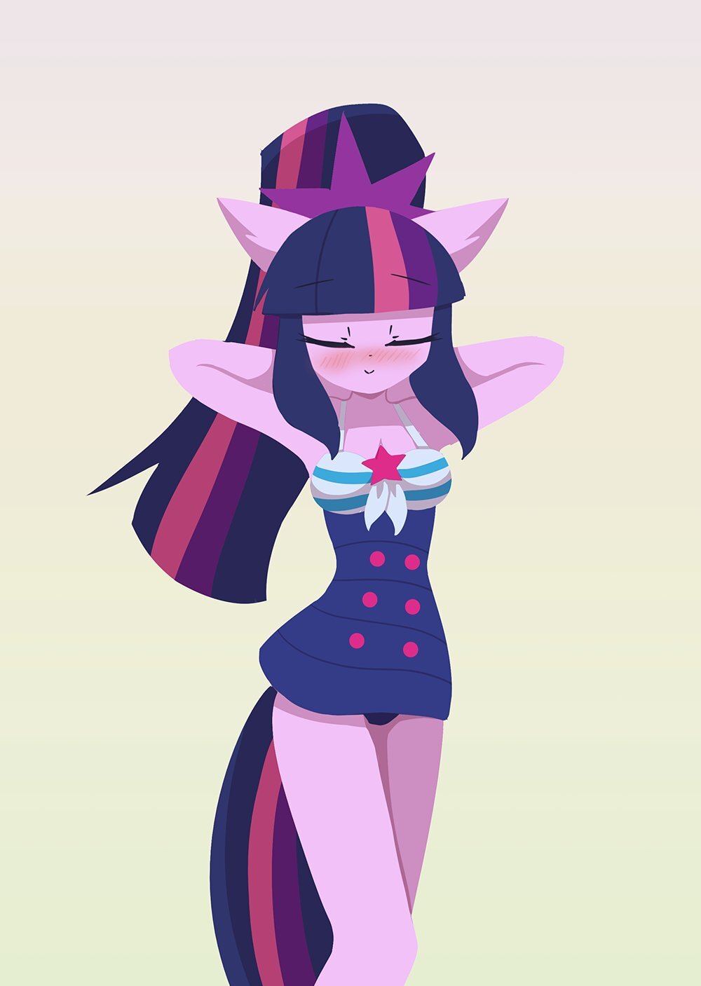 Застенчивая искорка - NSFW, My Little Pony, PonyArt, Equestria Girls, Антро, Twilight sparkle, Howxu, Длиннопост, MLP Suggestive