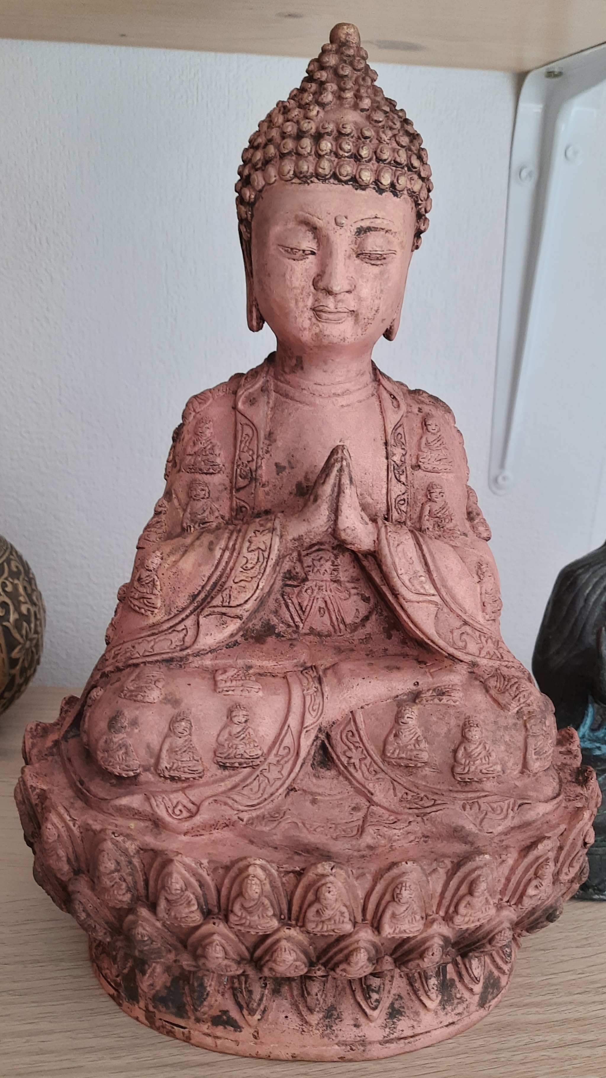 How I struggled with Chinese aging - My, Needlework with process, Buddhism, Chemistry, Buddha, Casting, Etching, Longpost, Statuette