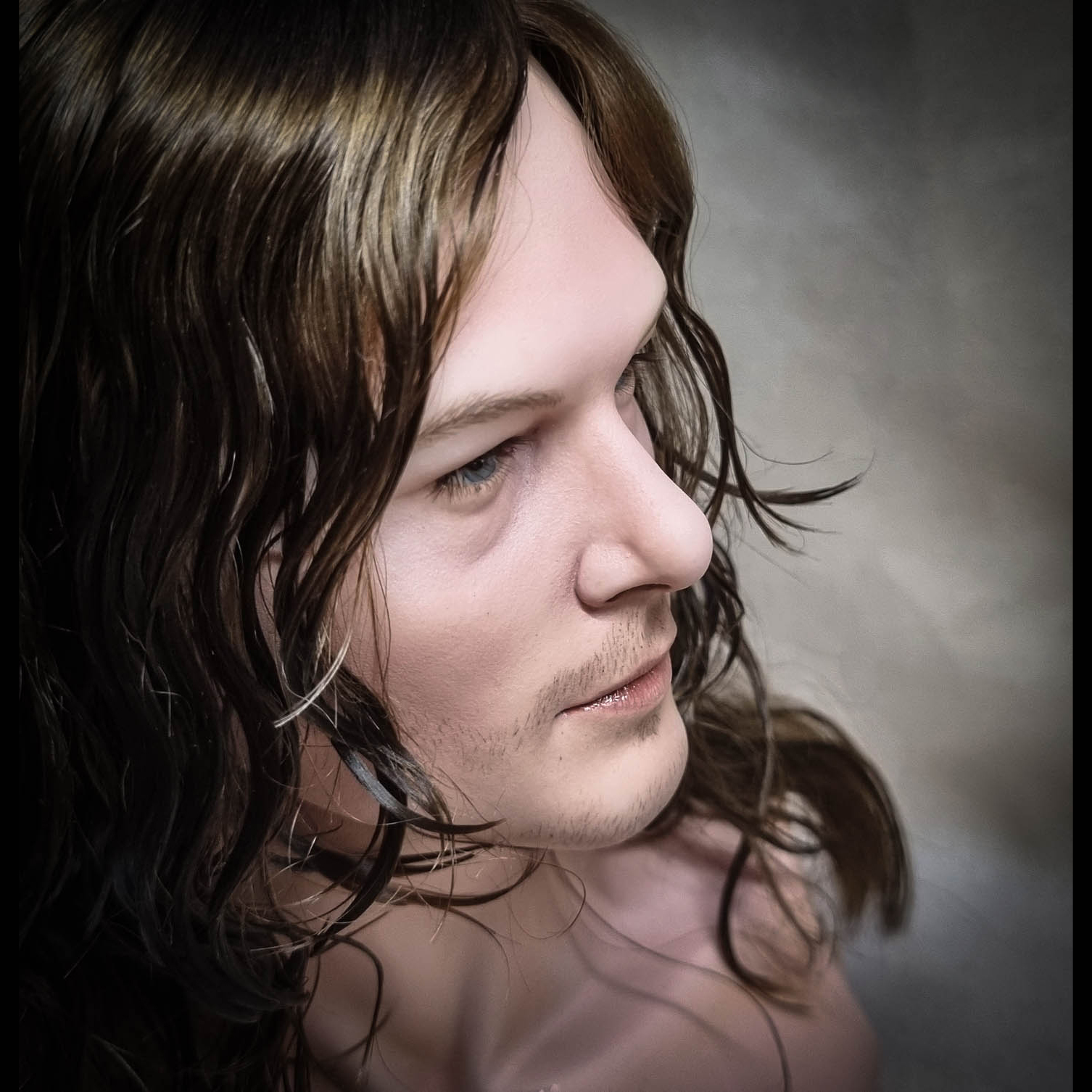 Norman Reedus, author's portrait head on bjd body - My, Longpost, Norman Reedus, Needlework with process, Polymer clay, Sculpture, Portrait, Doll, Handmade, Single instance, Norman Reedus, Лепка, Portrait doll, Video, Youtube, Video VK