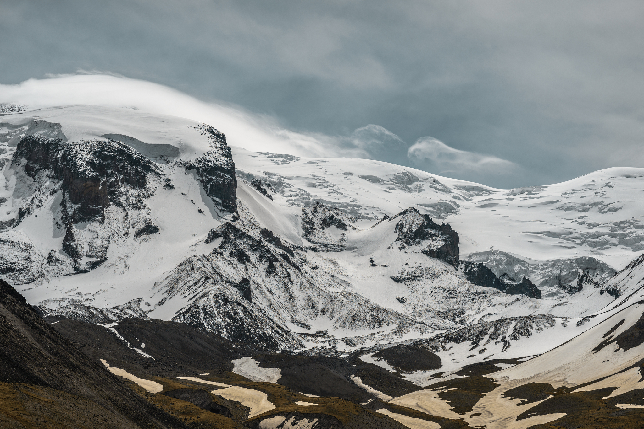 Western landscapes of Elbrus - My, Elbrus, The mountains, The photo, Tourism, Mountain tourism, Hike, Landscape, Caucasus, Snow, Glacier, The rocks, Elbrus, Longpost