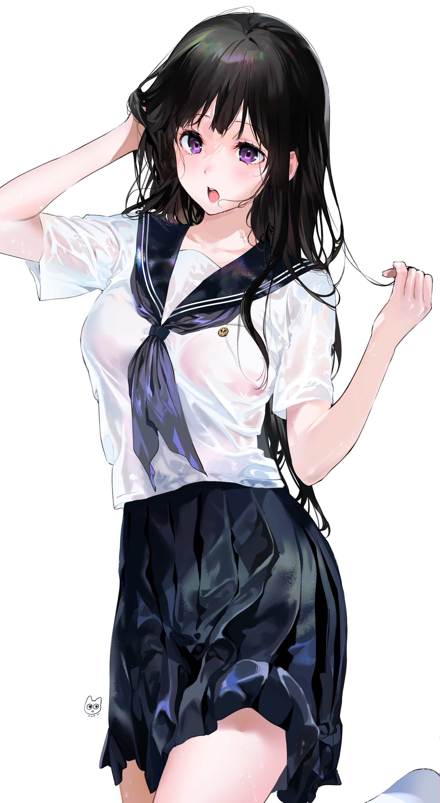 Eru Chitanda (On/Off) - NSFW, Anime, Art, Anime art, OnOff, Hyouka, Eru Chitanda, Underwear, Hand-drawn erotica, Longpost