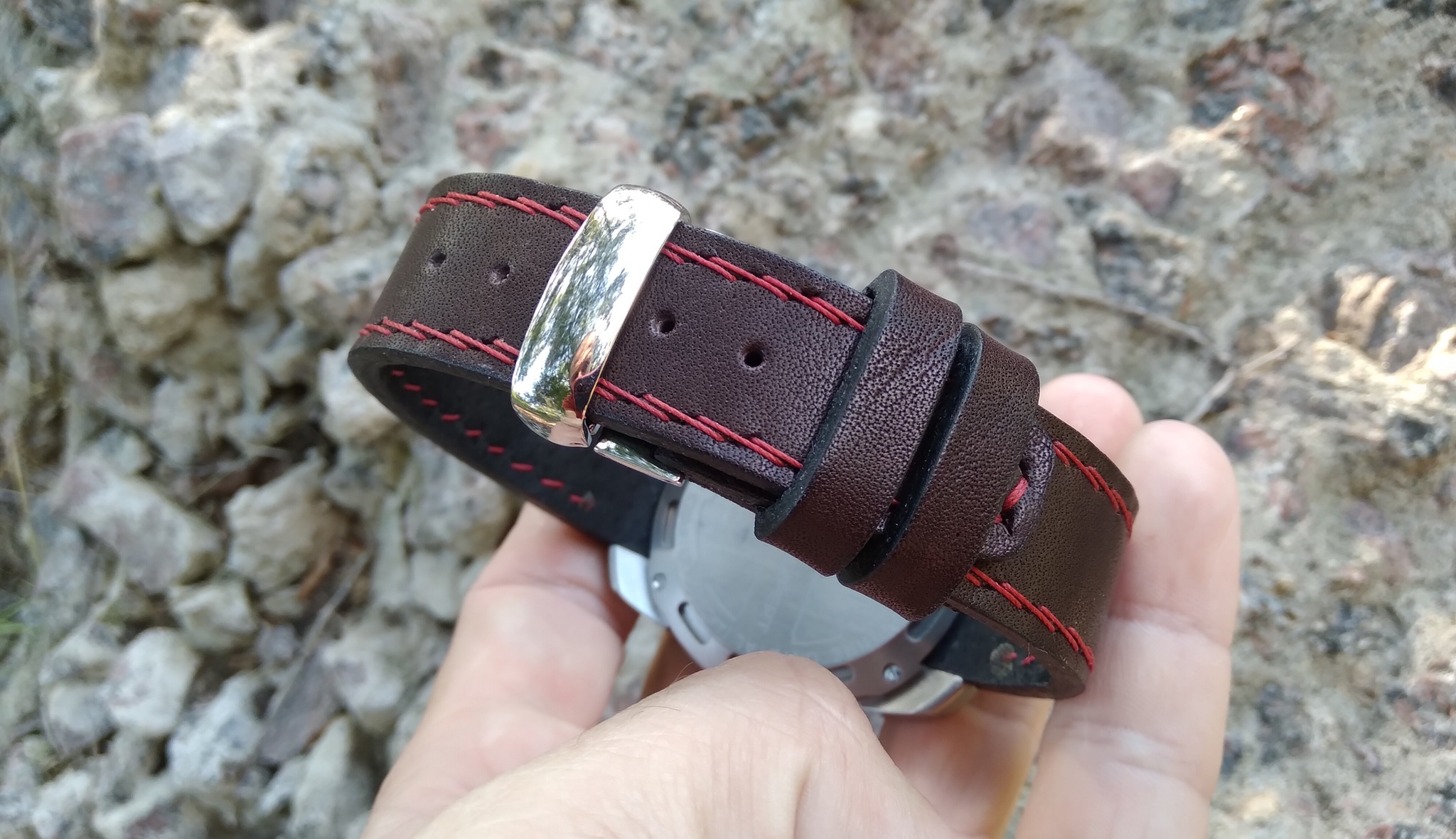 Watch strap Tissot T-Touch T013.420.47.201.00. Strap 21 mm - My, Male, Clock, Leather products, Accessories, Natural leather, Leather, Wrist Watch, Decoration, Needlework with process, Strap, Smart watch, Tissot, Handmade, Longpost