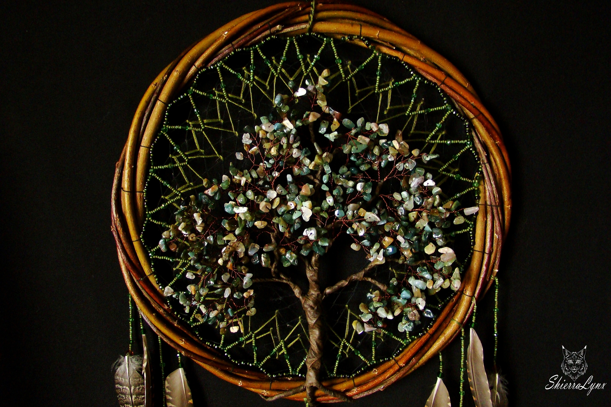 Dreamcatcher The Hobbit of the Shire - My, Beads, Handmade, Needlework without process, Needlework, With your own hands, Beading, Dreamcatcher, Craft, Decor, Lord of the Rings, Tolkien, The hobbit, Peregrin Took, Longpost