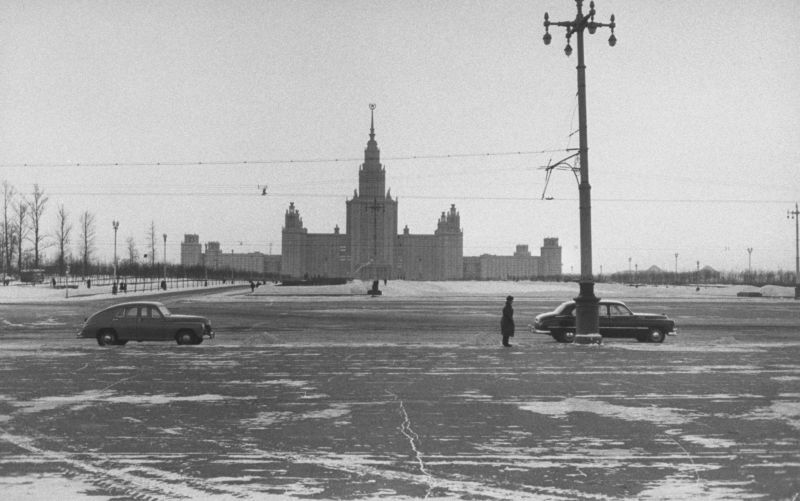 MOSCOW AND MUSCOVITES IN THE WINTER OF 1959 - the USSR, 50th, Old photo, Longpost, Black and white photo, Moscow