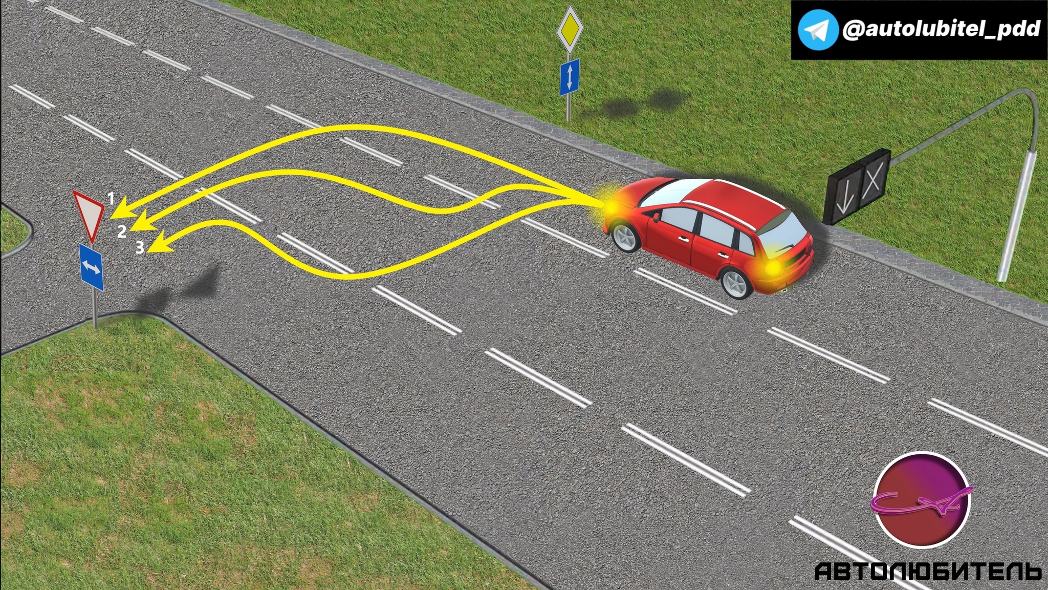 What route is allowed to turn left? - My, Traffic rules, Driver, Traffic police, Motorists, Auto, Longpost