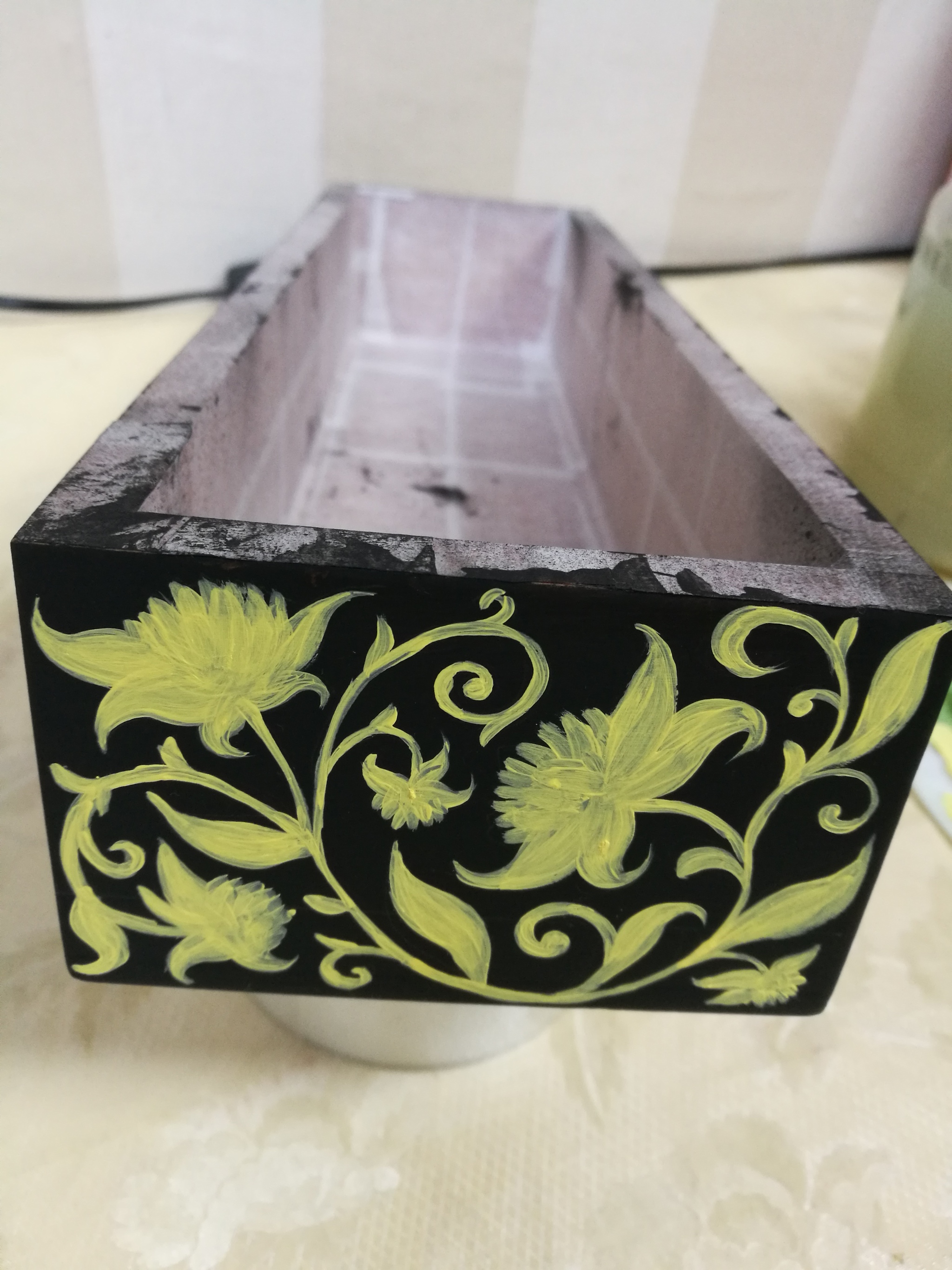 Painted wooden box - My, Painting on wood, Acrylic, Handmade, Animalistics, Needlework with process, Longpost