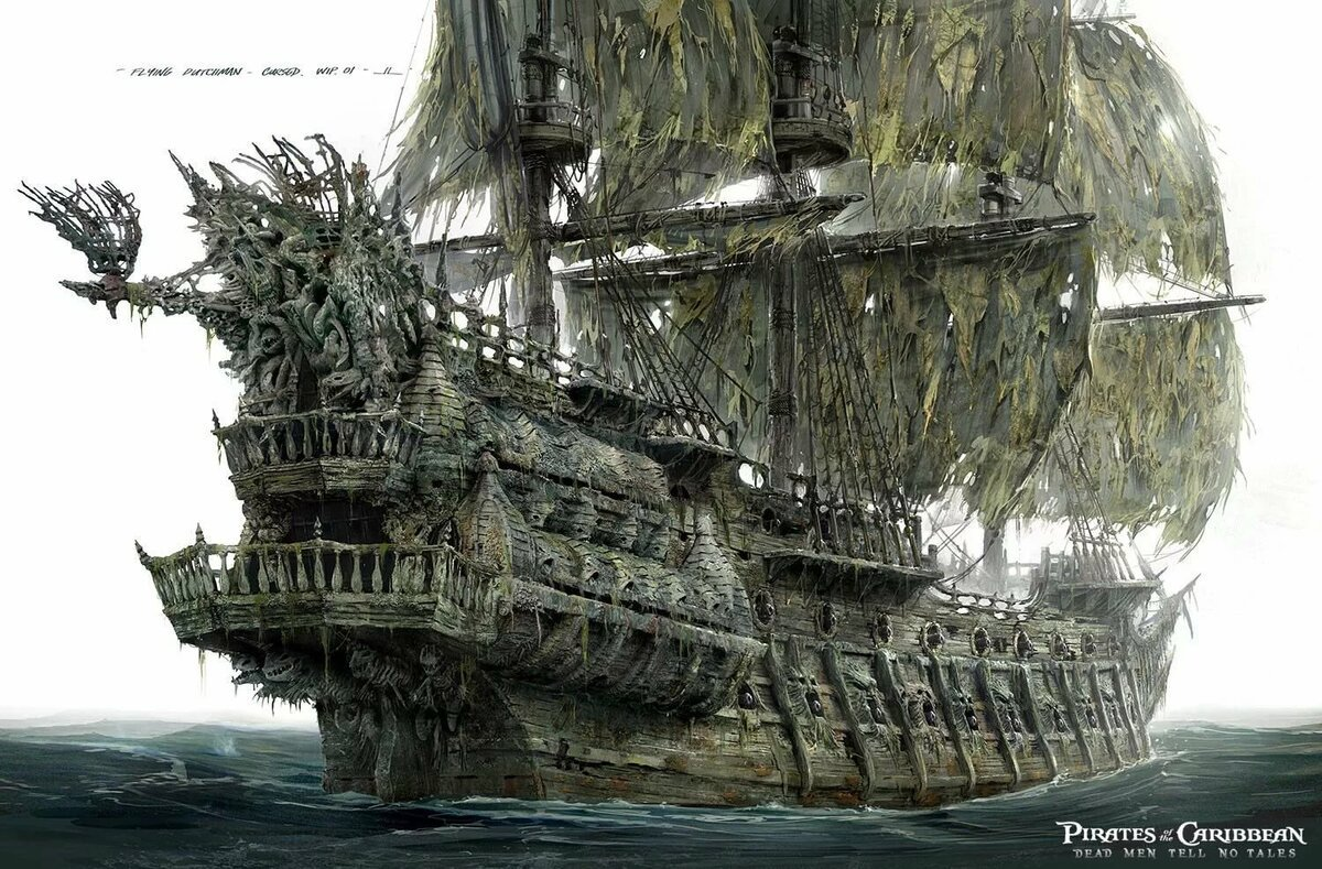 The Flying Dutchman by Davy Jones. Is it that simple? - My, Flying Dutchman, Davey Jones, Ship, Pirates of the Caribbean, Mythology, Longpost, Ghost ship