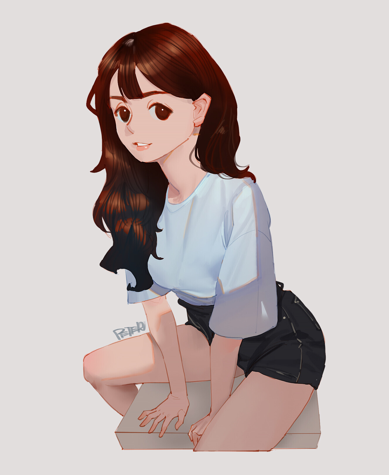 Girls - Art, Artstation, Girls, Sketch, Anime art, Peter Xiao, Longpost