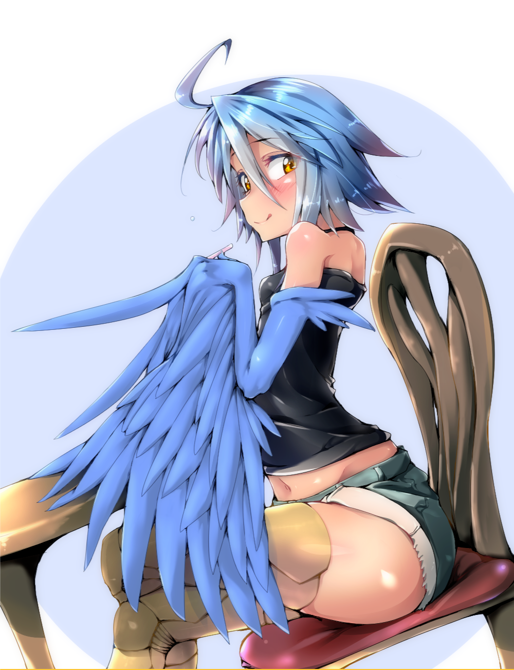 papias - NSFW, Monster musume no iru nichijou, Harpy, Anime, Longpost, Anime art, Hand-drawn erotica