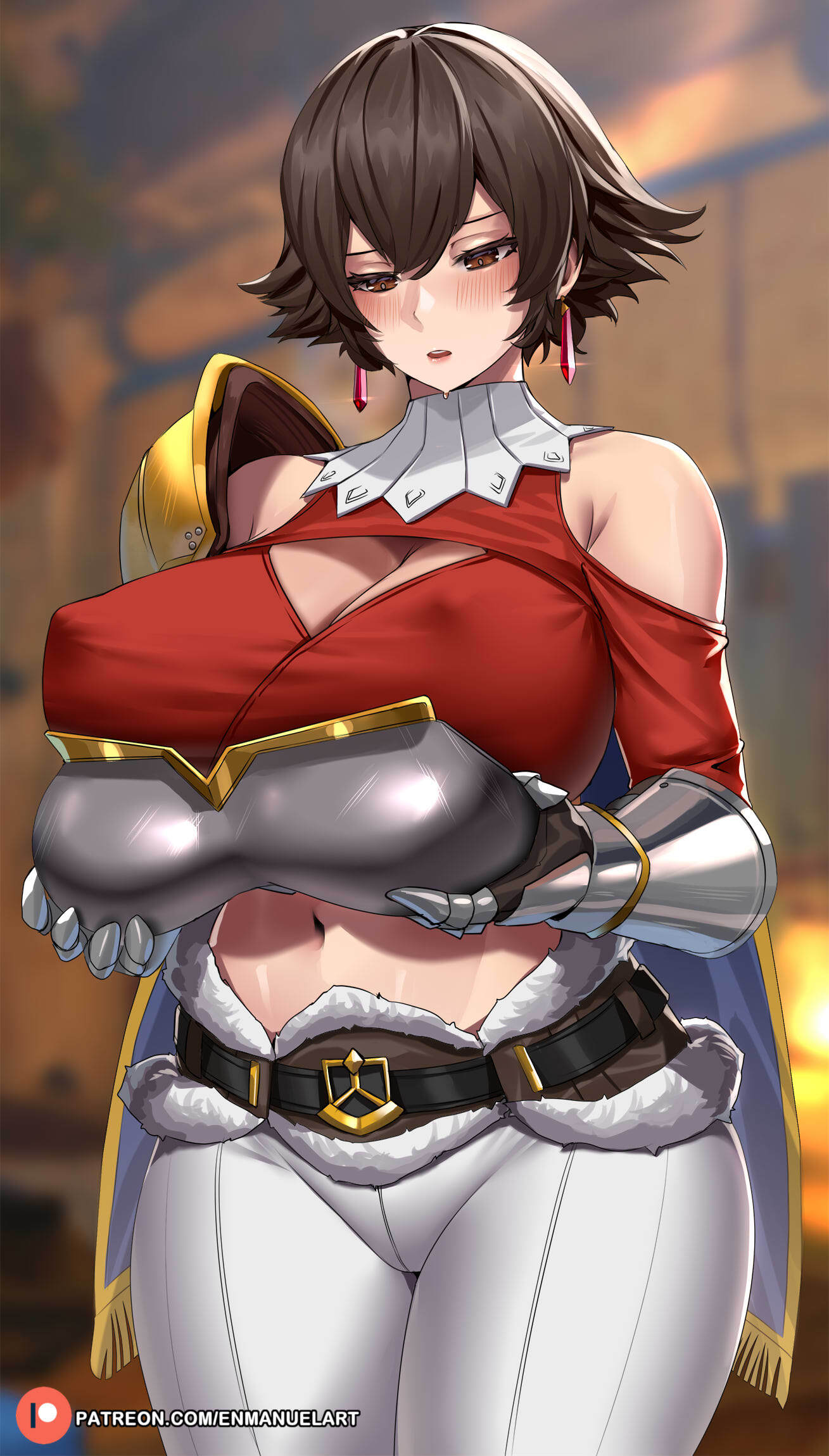 The bib is so tight... - NSFW, Art, Anime, Anime art, Hand-drawn erotica, Games, Monster hunter