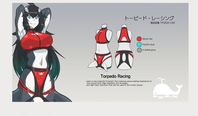 Shark girls in swimsuits by mikoyan - Anime, Art, Anime art, Shark, Swimsuit, Longpost, Mikoyan, Furry