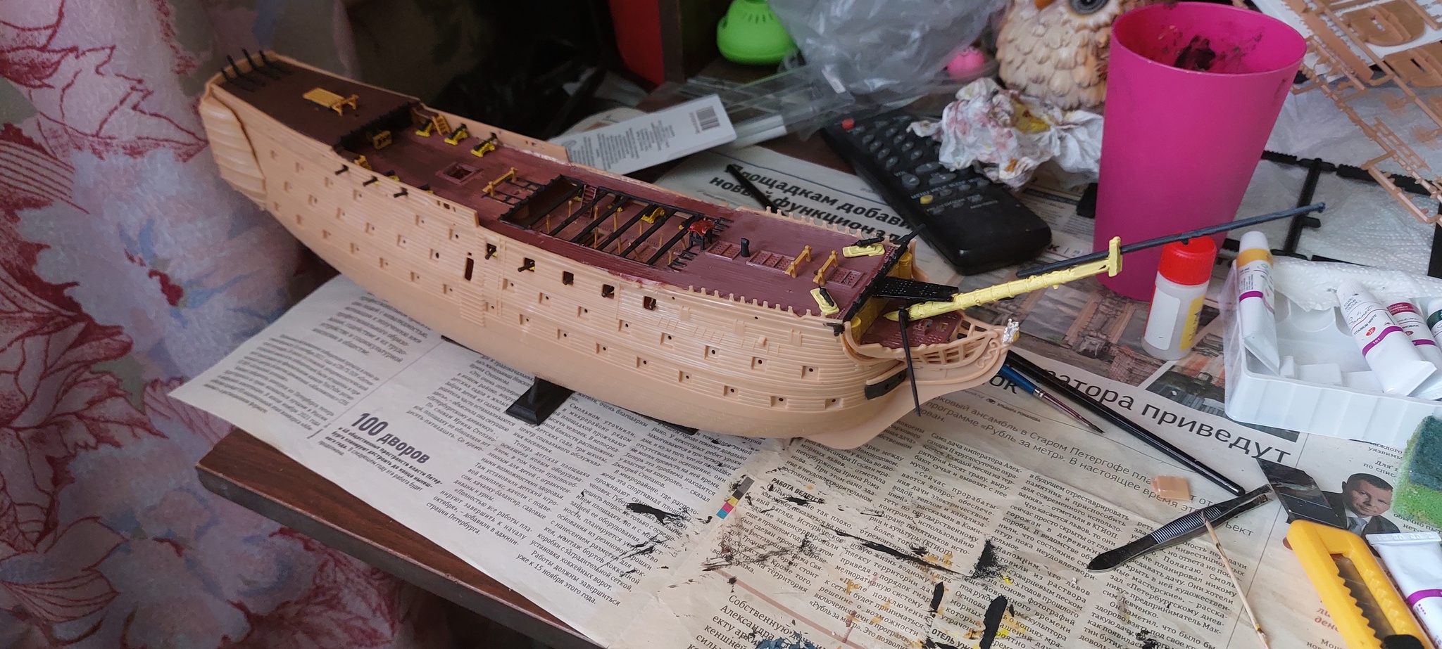 VIctory 1765 Admiral Nelson's flagship - My, Models, Modeling, Ship, Sailboat, With your own hands, Assembly, Longpost