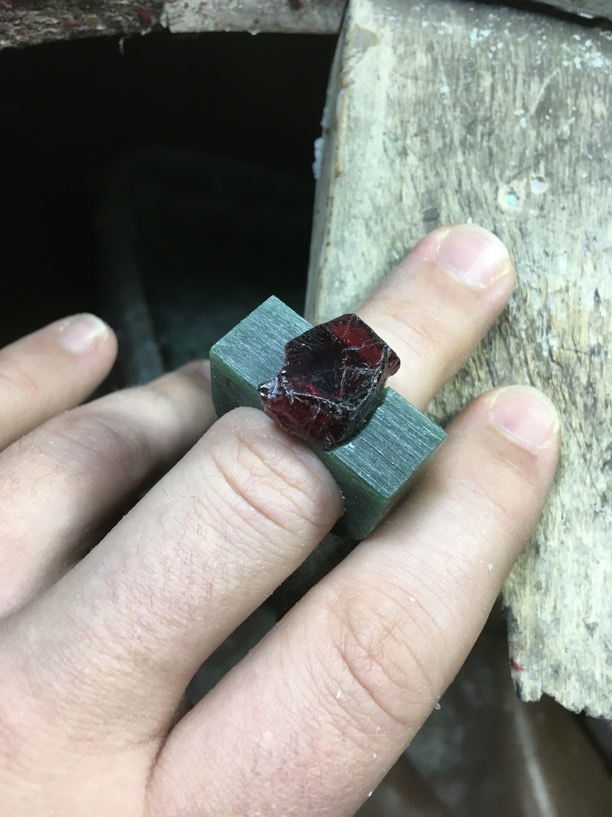 Jewelry underground: Carrion - My, Garnet, Handmade, Ring, Patina, With your own hands, Needlework with process, Casting, Underground, Wax, Mat, Longpost